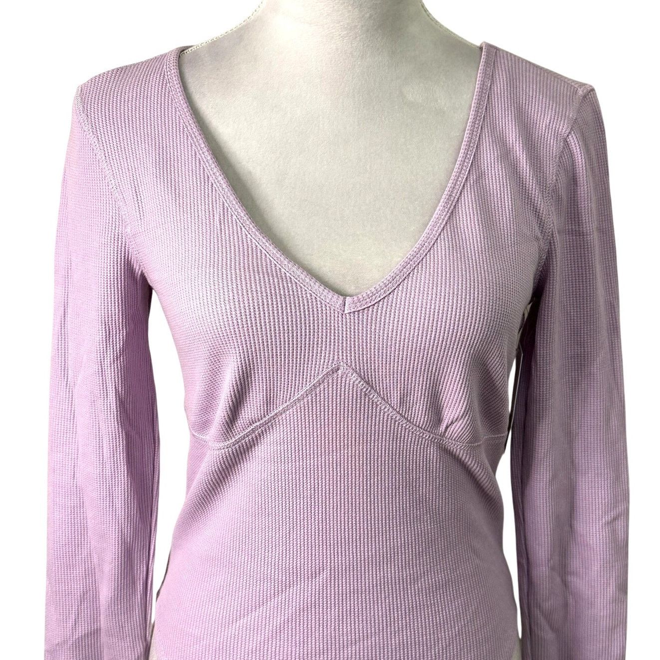 BP. BP. Long Sleeve Ribbed Deep Thermal Top Purple W Small NWT Size S / US 4 / IT 40 - 2 Thumbnail