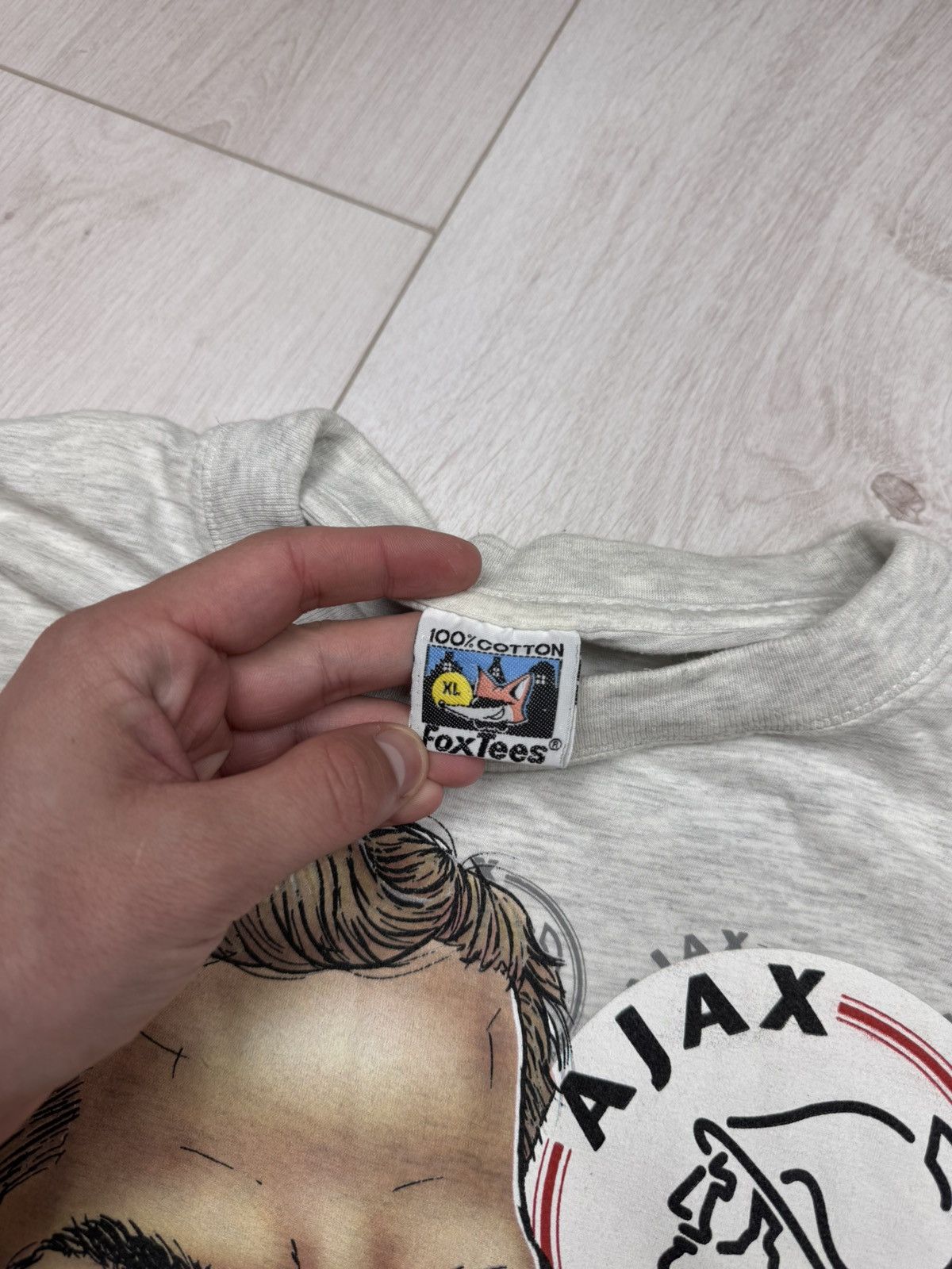 Vintage Vintage 90s Ajax Ronald De Boer Football White T-shirt Size US XL / EU 56 / 4 - 8 Thumbnail