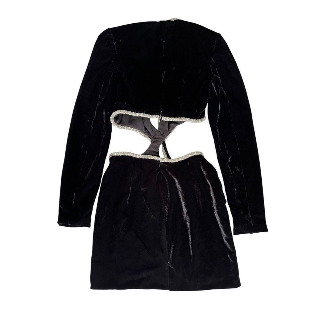 Other PatBO Cut Out Mini Dress With Rhinestone Trim in Black Size XS / US 0-2 / IT 36-38 - 8 Thumbnail