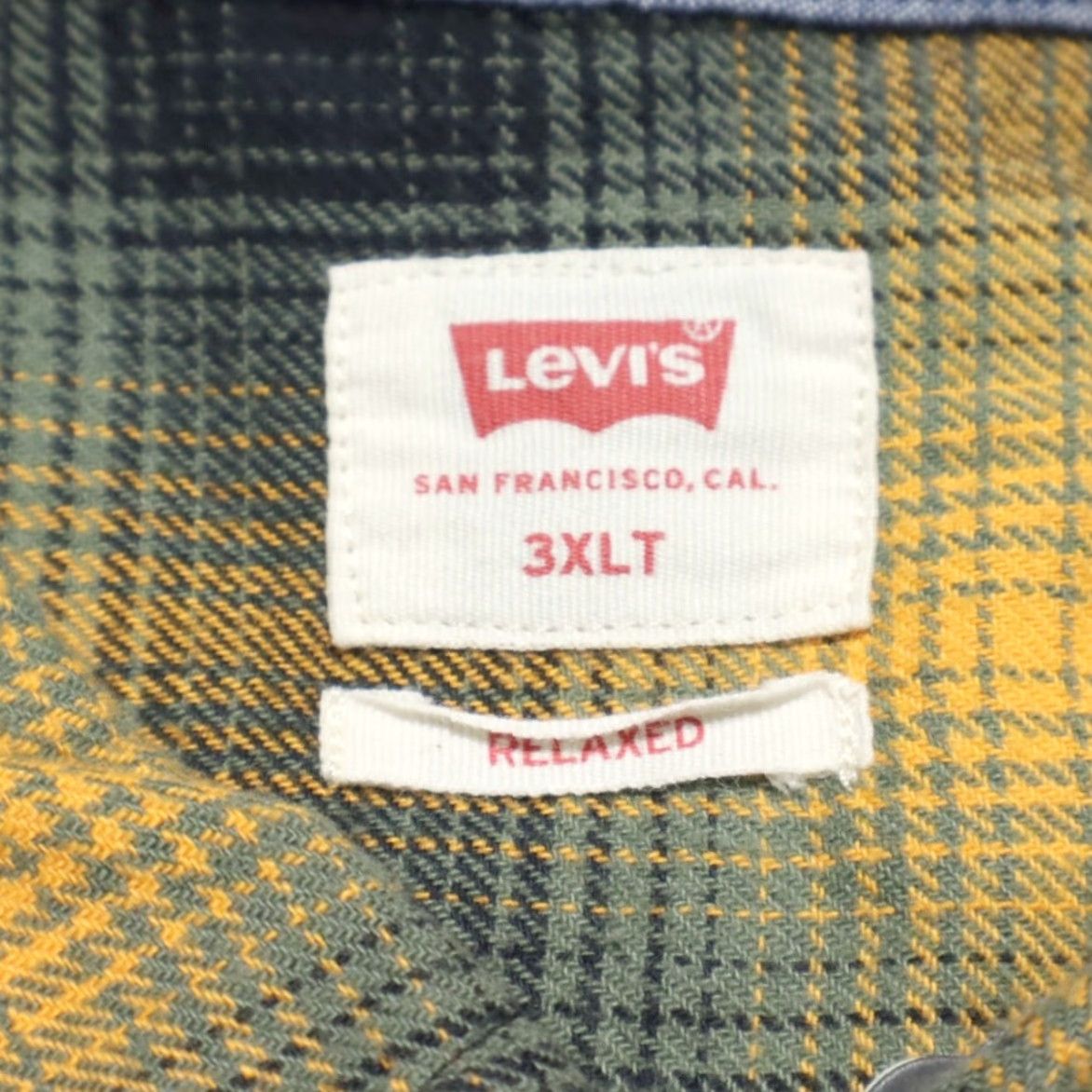 Vintage Levis The Worker Flannel Cotton Plaid Button Up Shirt Orange Men's 3XLT Size US XXL / EU 58 / 5 - 5 Thumbnail