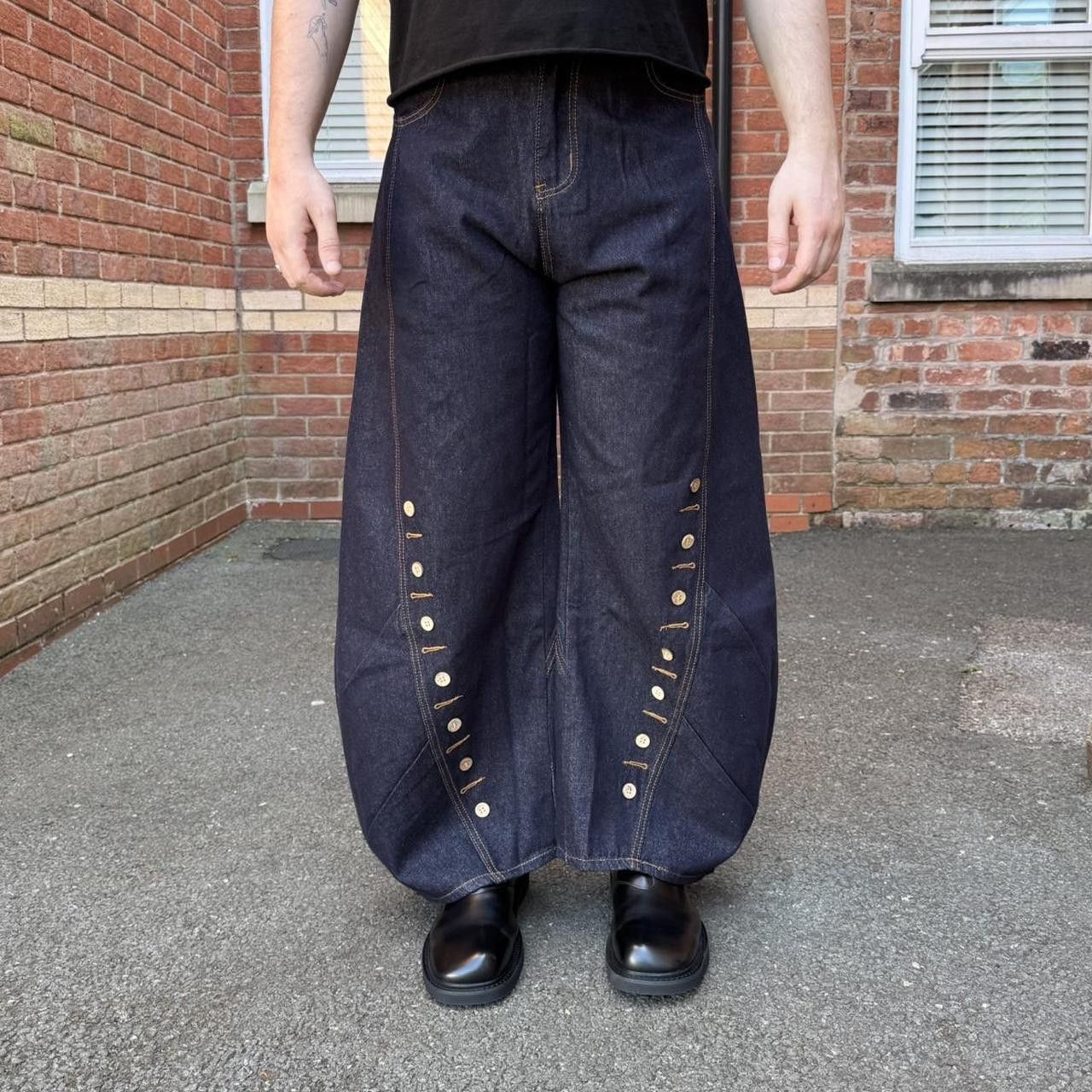 Vintage Unisex Blue/Navy jeans Size 30" / US 8 / IT 44 - 2 Thumbnail