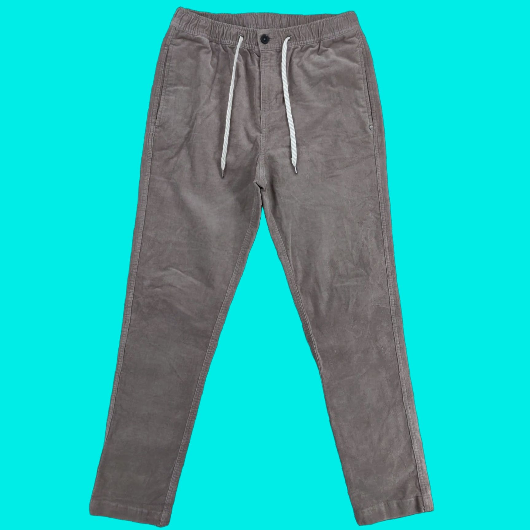 Vuori Vuori Mens Pants Chino Corduroy Brown 30x30 Regular Inseam 30 Elastic Waist Comfort Pockets Size US 31 - 1 Thumbnail