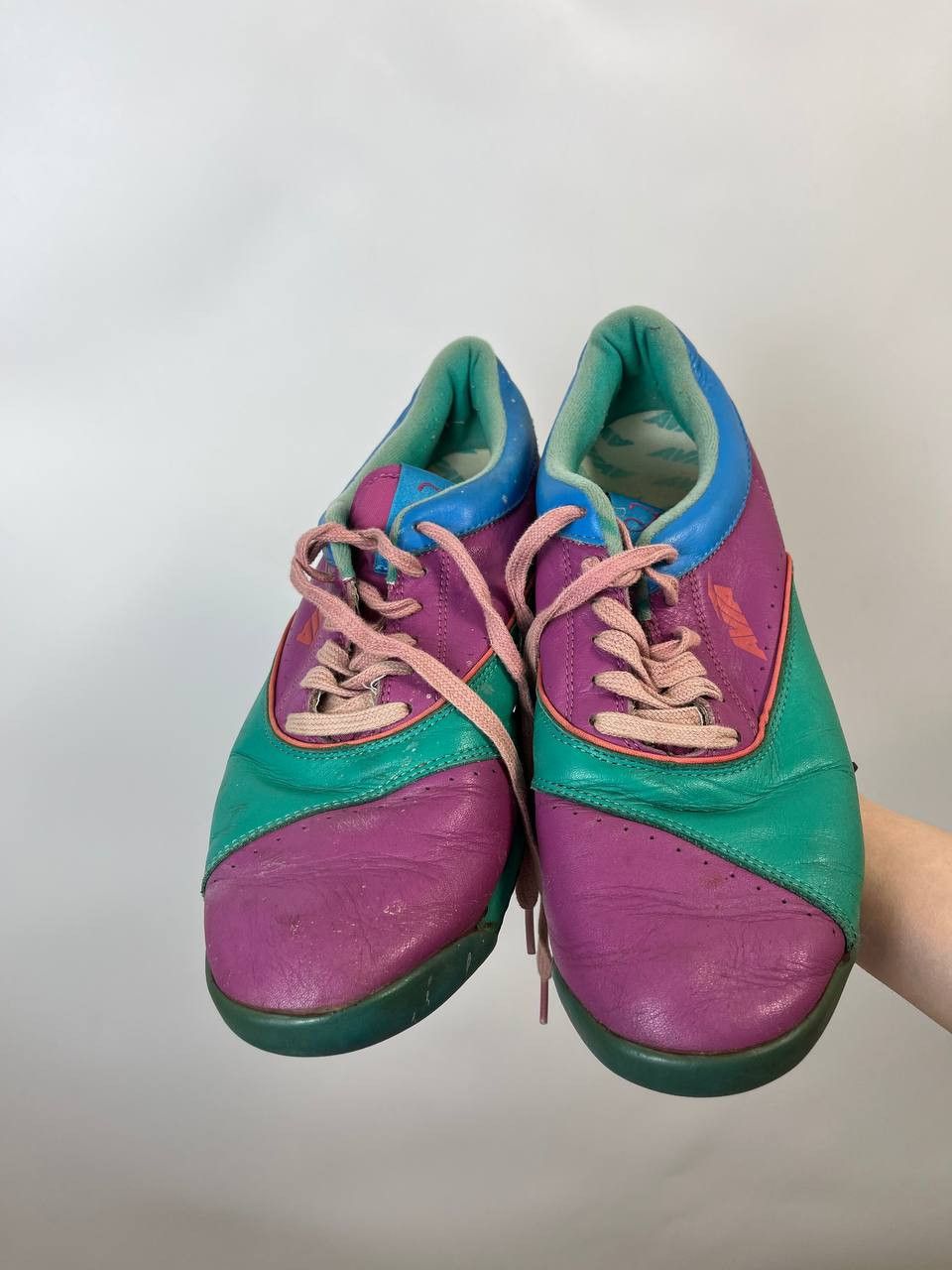 Avia AVIA 80s RETRO PURPLE GREEN LEATHER SNEAKERS WOMENS 9 Size US 9 / IT 39 - 1 Thumbnail