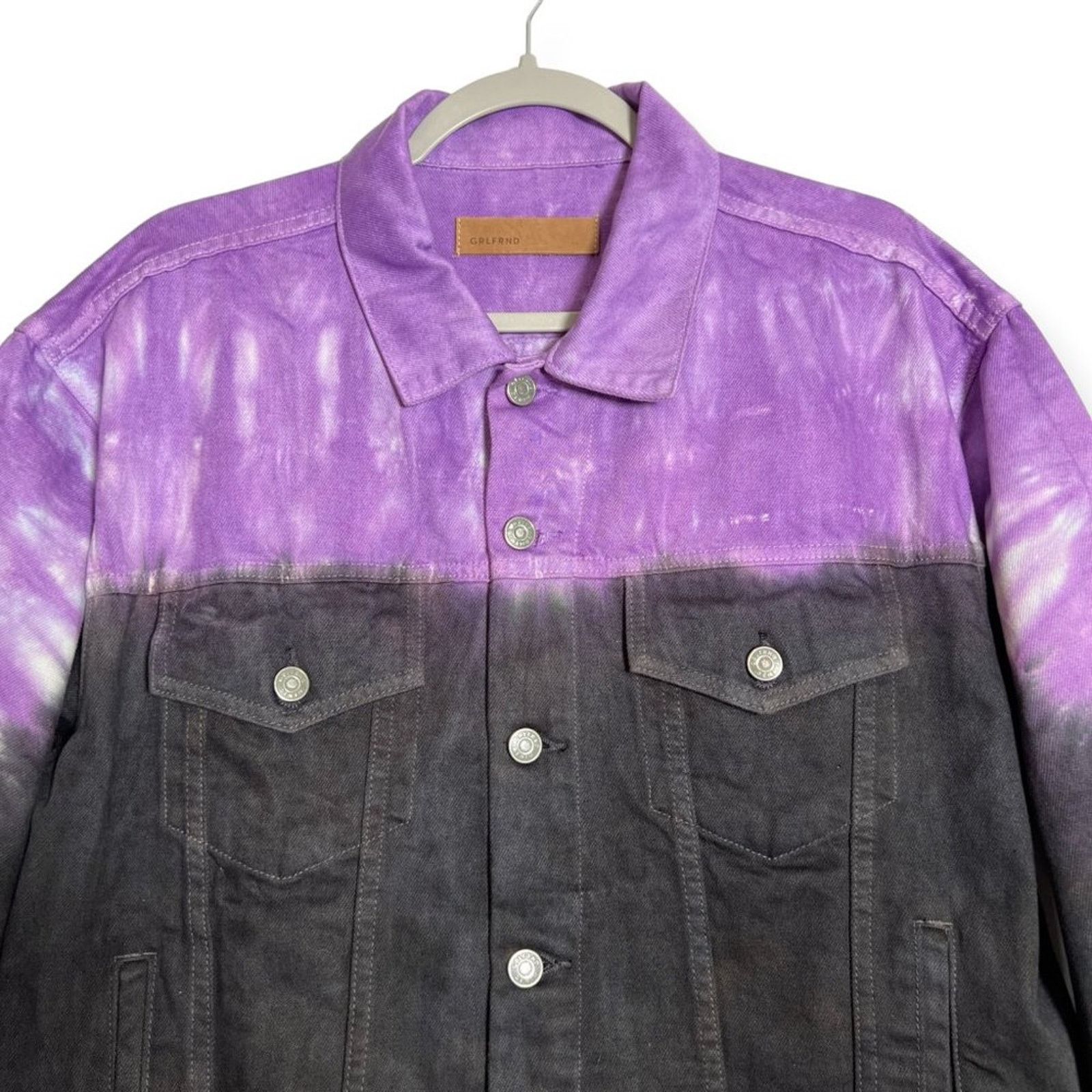 GRLFRND GRLFRND Kim Purple Tie Dye Denim Jean Jacket Size L Size L / US 10 / IT 46 - 7 Thumbnail