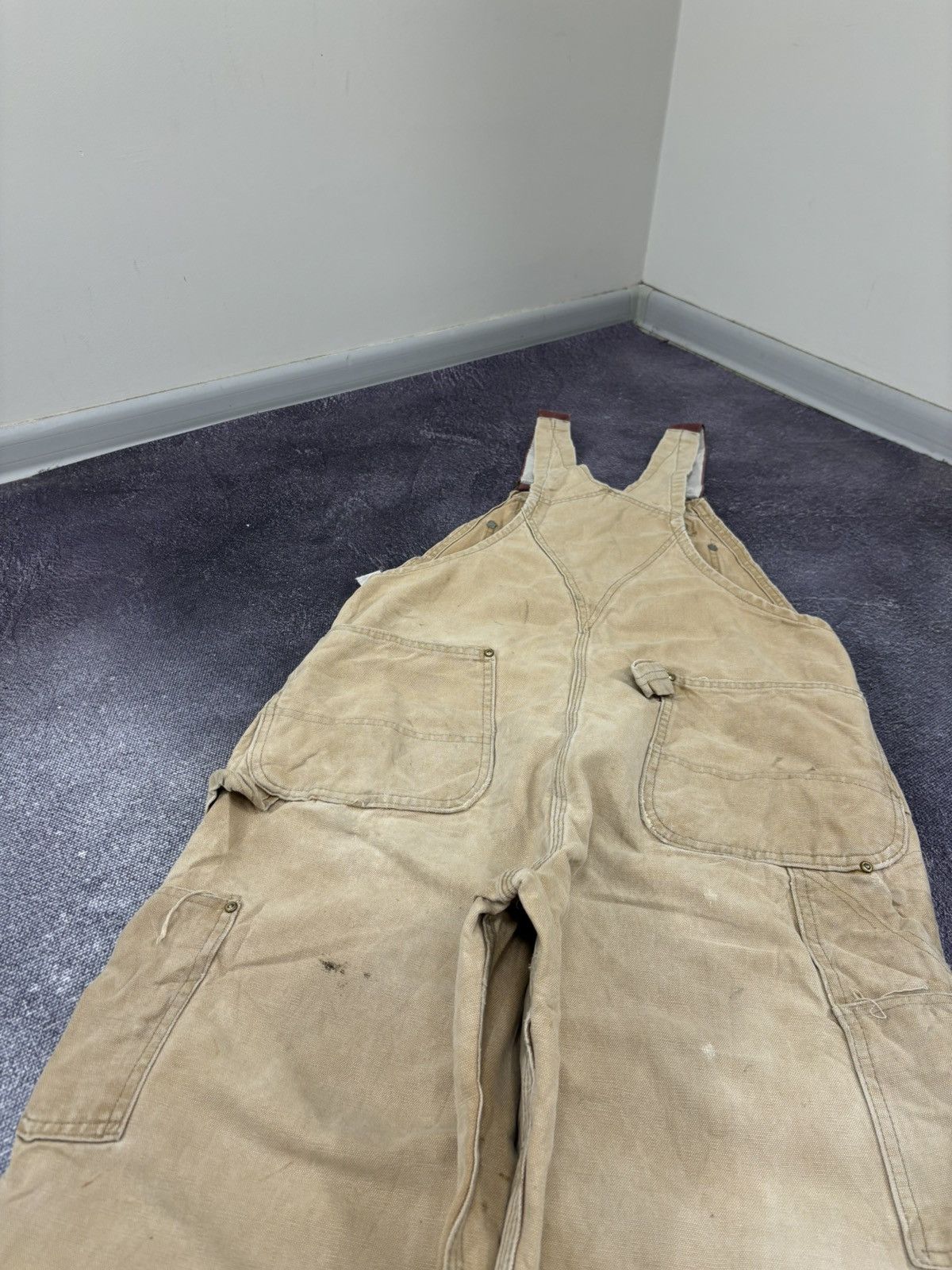 Carhartt Vintage 90s Carhartt Double Knee USA Faded Dungaree Overall Size US 34 / EU 50 - 18 Thumbnail