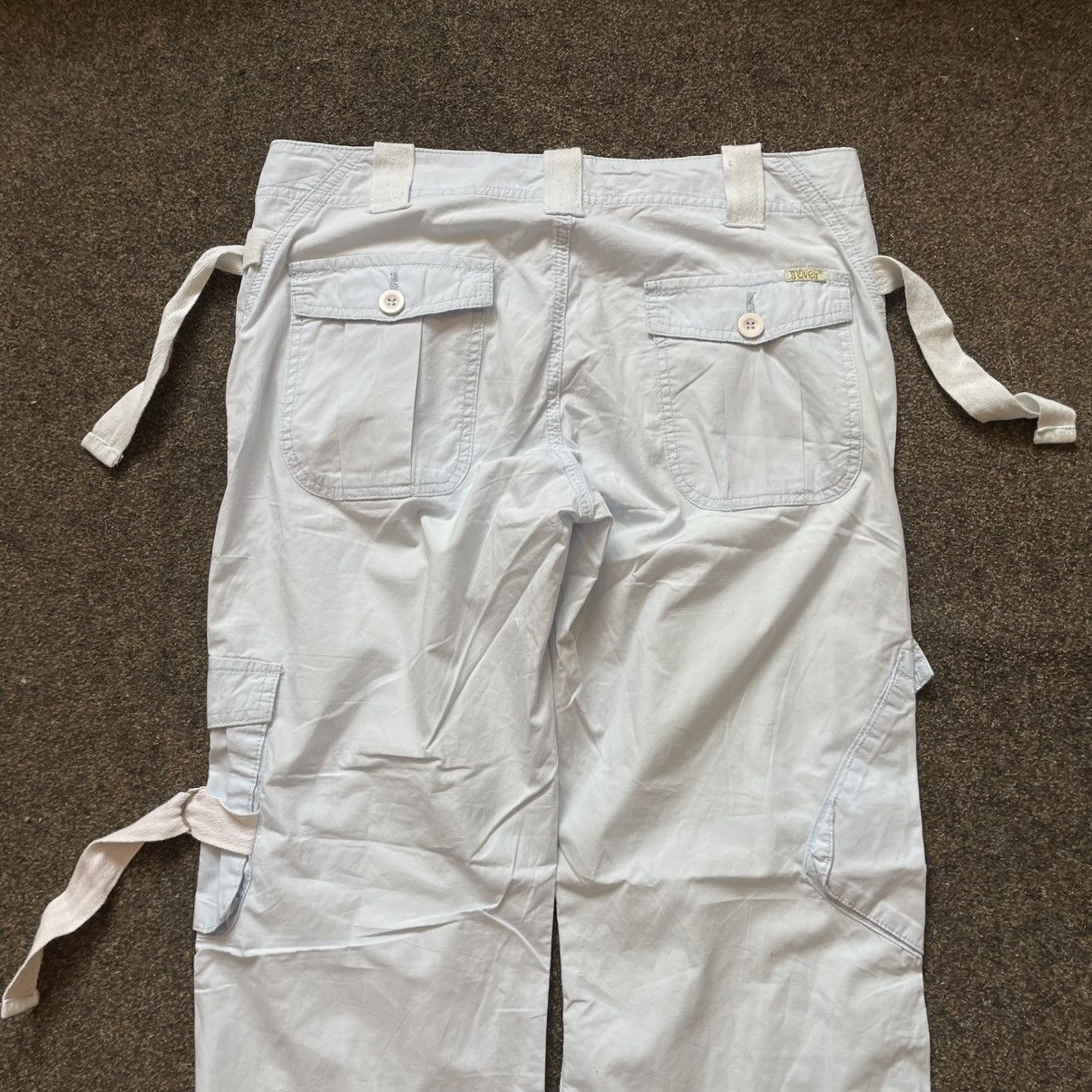 Vintage Vintage Y2K Baggy Cargo Pants Cream Workwear Skate Faded 32 Size 32" / US 10 / IT 46 - 3 Thumbnail