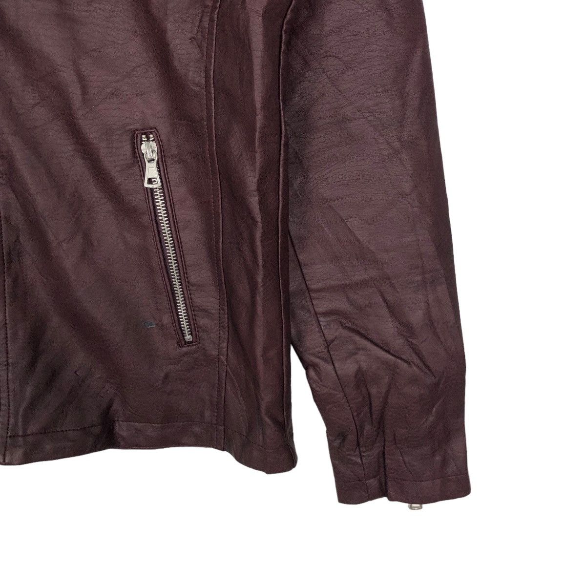 Japanese Brand VINTAGE BIKER SOFT LEATHER JACKET NEVER ACQUIESCE RICK OWENS Size US M / EU 48-50 / 2 - 4 Thumbnail