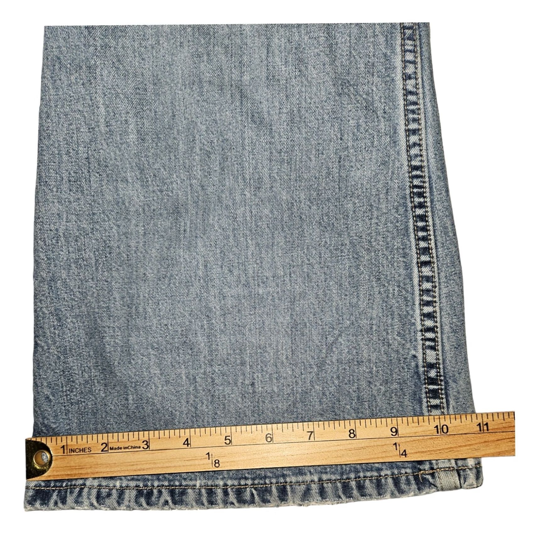 Old Navy VINTAGE Old Navy Jeans Flared 14 Regular Women Blue Denim Cotton 90s Hippie Retro Pockets Size 36" / US 14 / IT 50 - 7 Thumbnail