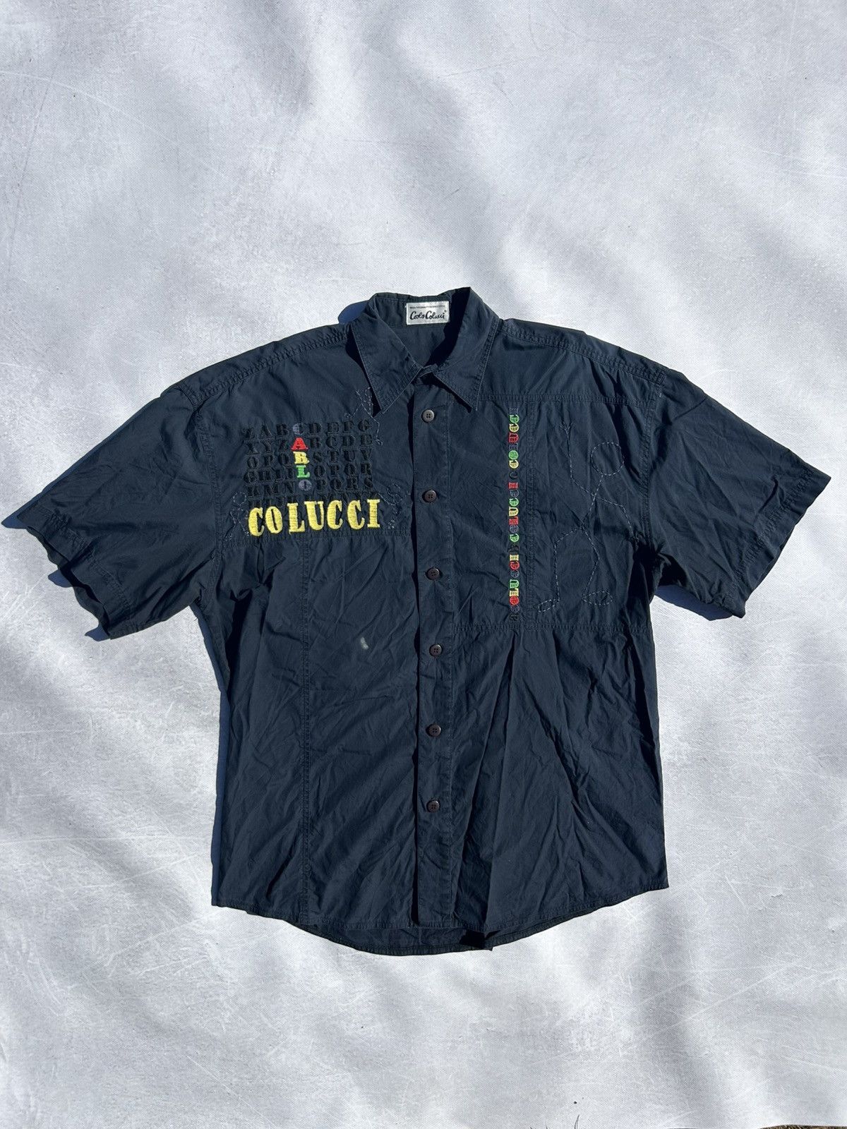Carlo Colucci VERY RARE Carlo Colucci Vintage Short Sleeve Shirt Size XL Size US XL / EU 56 / 4 - 1 Thumbnail