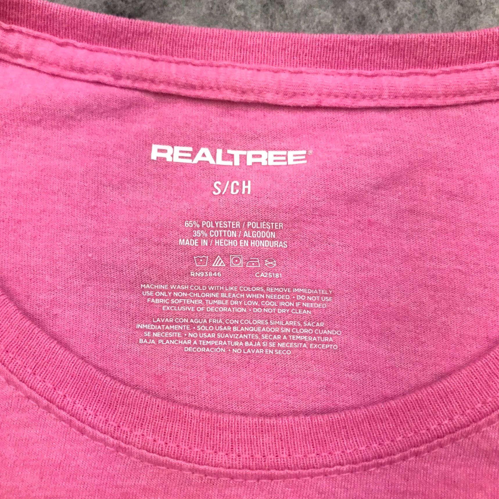Realtree Realtree Womens Shirt Short Sleeve Pink APC Spellout Logo Small Round Neck T-Shirt Casual Basic Size S / US 4 / IT 40 - 3 Thumbnail