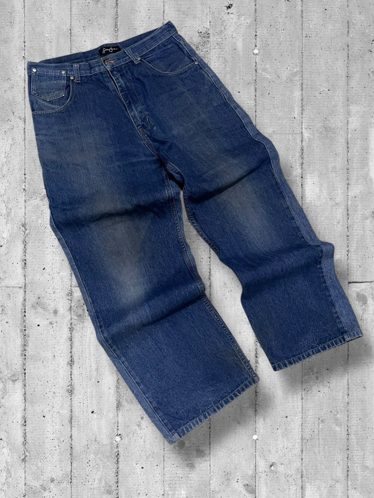 Designer × Other Vintage Og 1990s Designer Sean John Baggy Distressed Denim Size US 31 - 2 Thumbnail