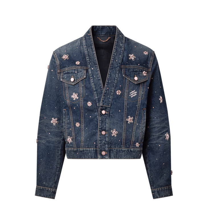 Louis Vuitton Embroidered Denim Kimono Jacket Size US L / EU 52-54 / 3 - 1 Thumbnail