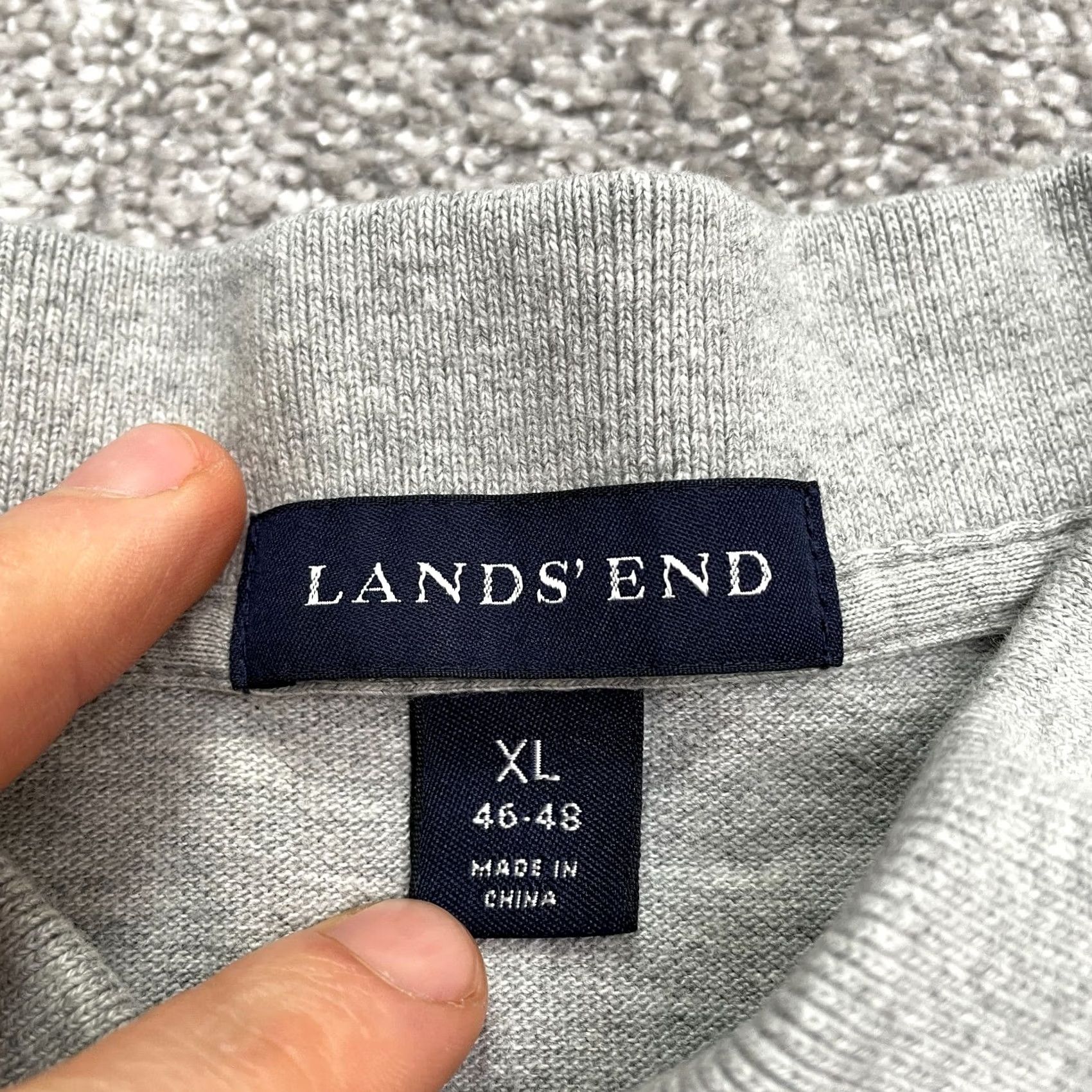 Lands' End Lands' End Polo Shirt Mens XL Solid Gray Cotton Short Sleeve Casual Golf Outdoor Size US XL / EU 56 / 4 - 6 Thumbnail