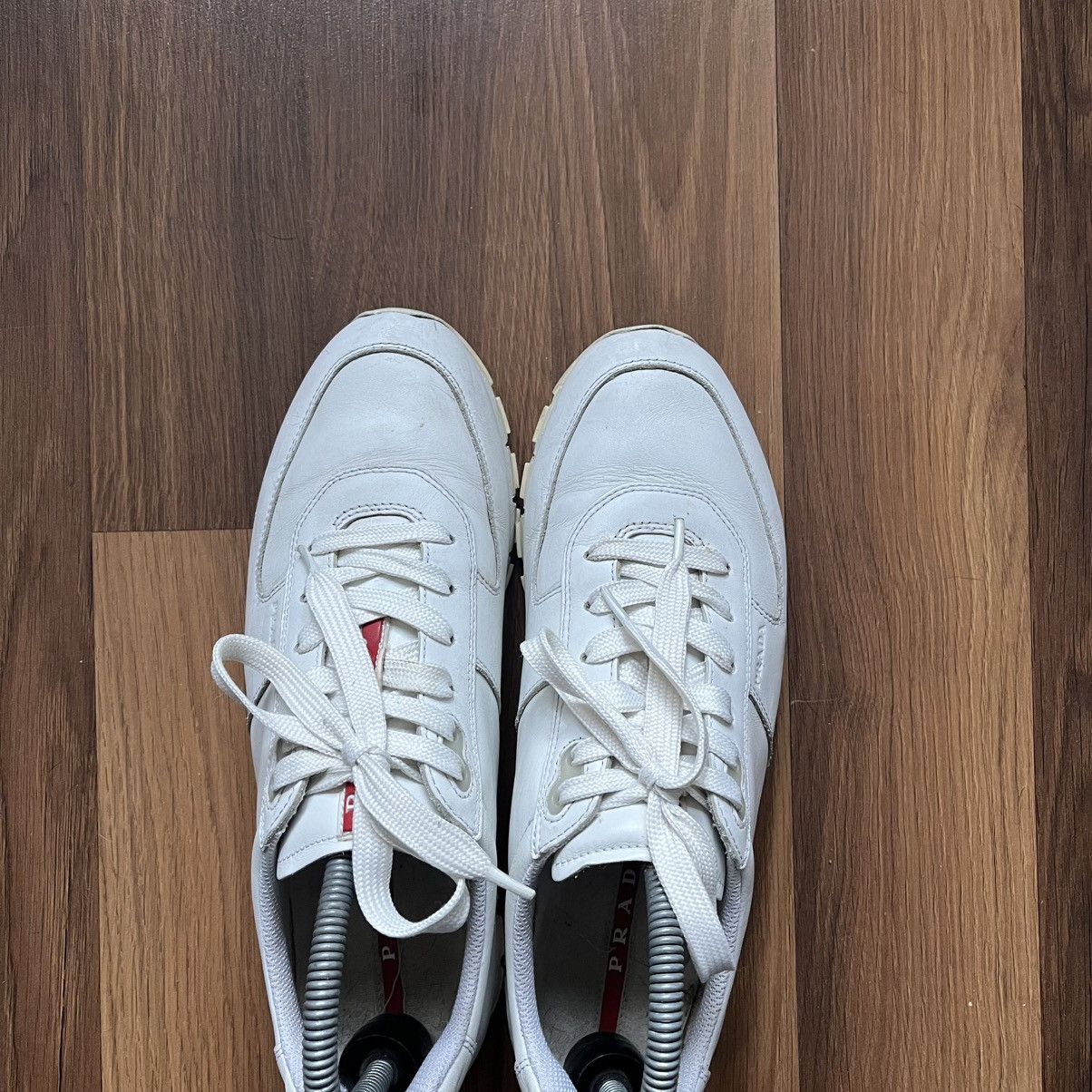 Prada Prada low-top sneakers white sneakers red label Size US 9 / EU 42 - 2 Thumbnail