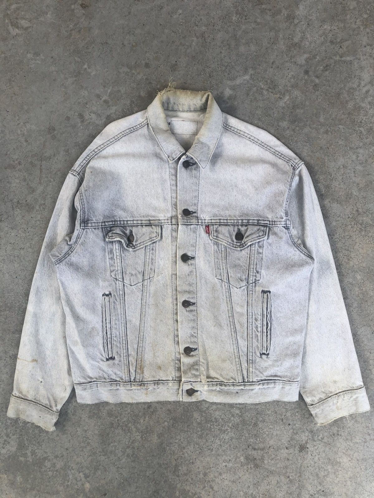 Levi's Vintage 80’s Levis Denim Jacket Distressed Size US L / EU 52-54 / 3 - 1 Thumbnail