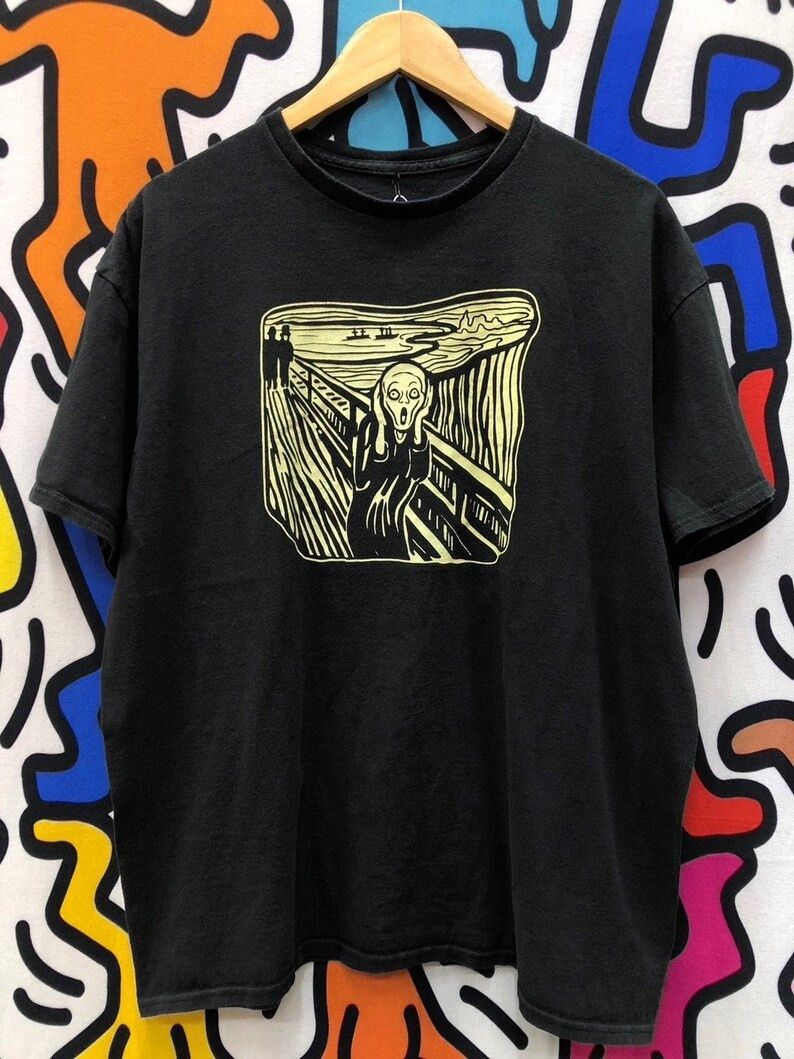 Vintage Vintage Edvard Munch - The Scream tshirt size XL Size US XL / EU 56 / 4 - 1 Thumbnail