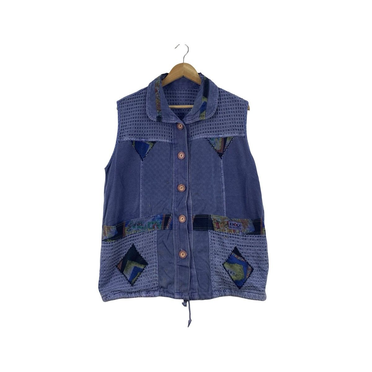 Vintage Vintage KNOCK Japan Style Patchwork Sleeveless Waffle Size XL / US 12-14 / IT 48-50 - 1 Thumbnail