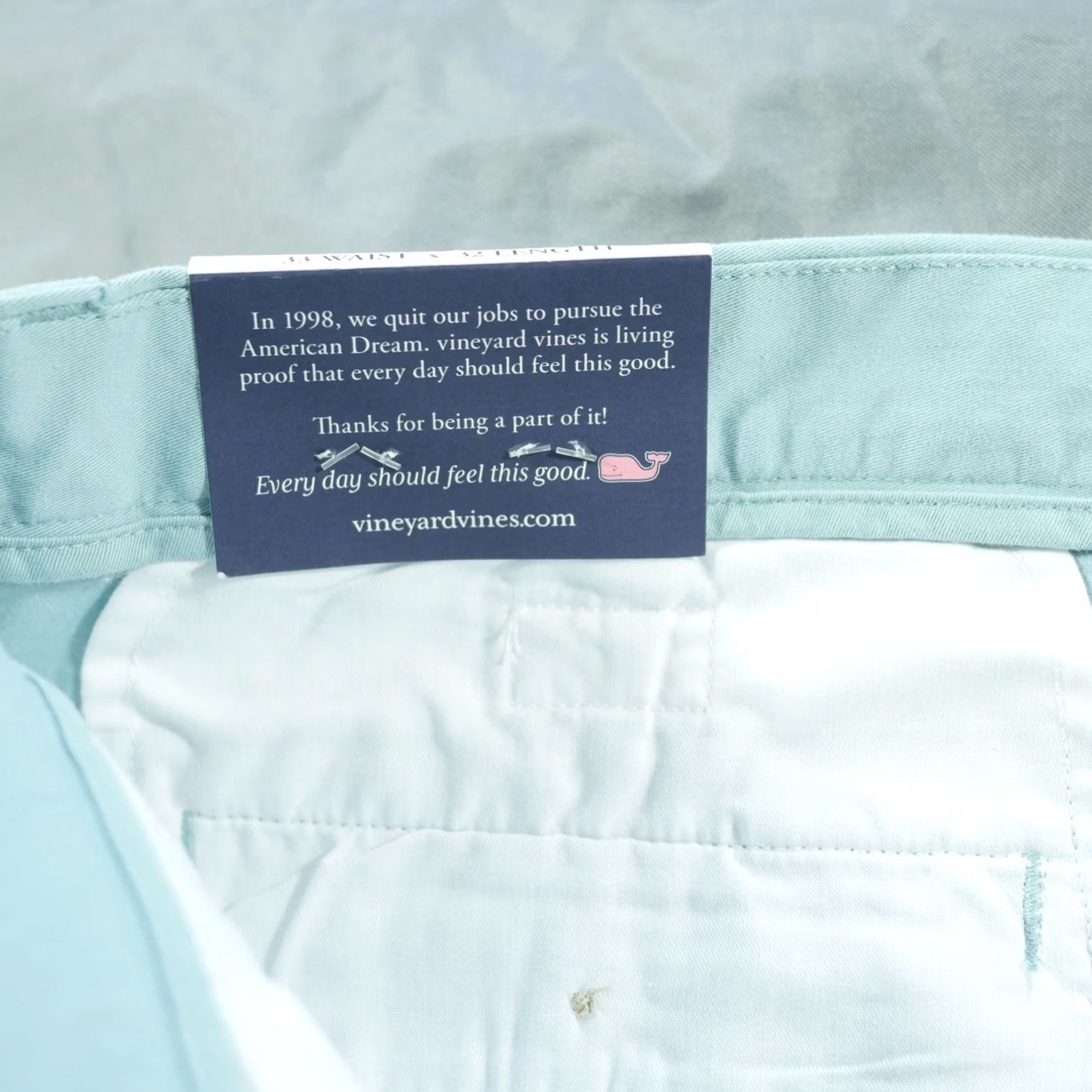 Vineyard Vines Vineyard Vines Pants Mens 33x32 Breaker Chino Trousers Elastic Flat Front Classic POCKETS Canvas Cotton Green 90s Preppy Sports (Adult Mens) Size US 33 - 6 Thumbnail