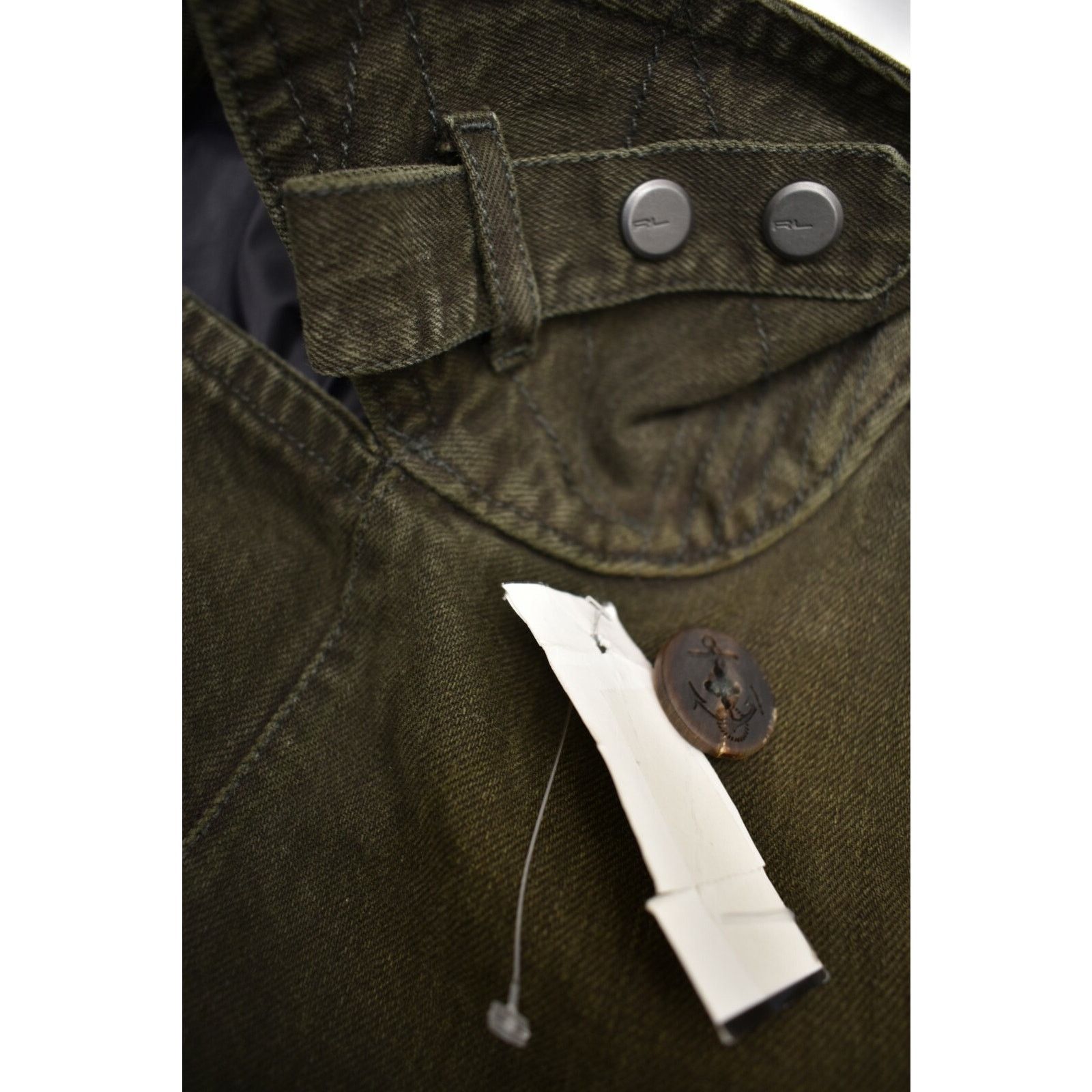 Lauren Ralph Lauren RALPH LAUREN OLIVE GREEN DENIM BUTTON CROPPED JACKET S $895 Size US S / EU 44-46 / 1 - 6 Thumbnail
