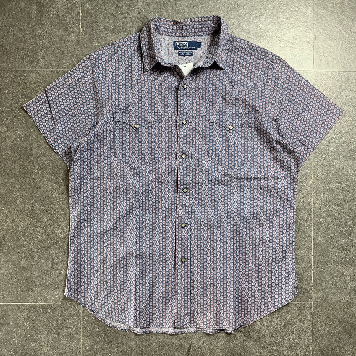Polo Ralph Lauren 1990s Polo Ralph Lauren Floral Western Shirt Size US L / EU 52-54 / 3 - 2 Thumbnail
