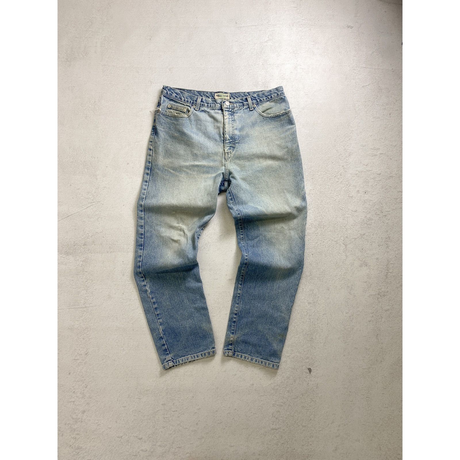 Guess Vintage 90s Guess Blue Regular Leg Jeans - Women's 30x36 Size 30" / US 8 / IT 44 - 1 Thumbnail