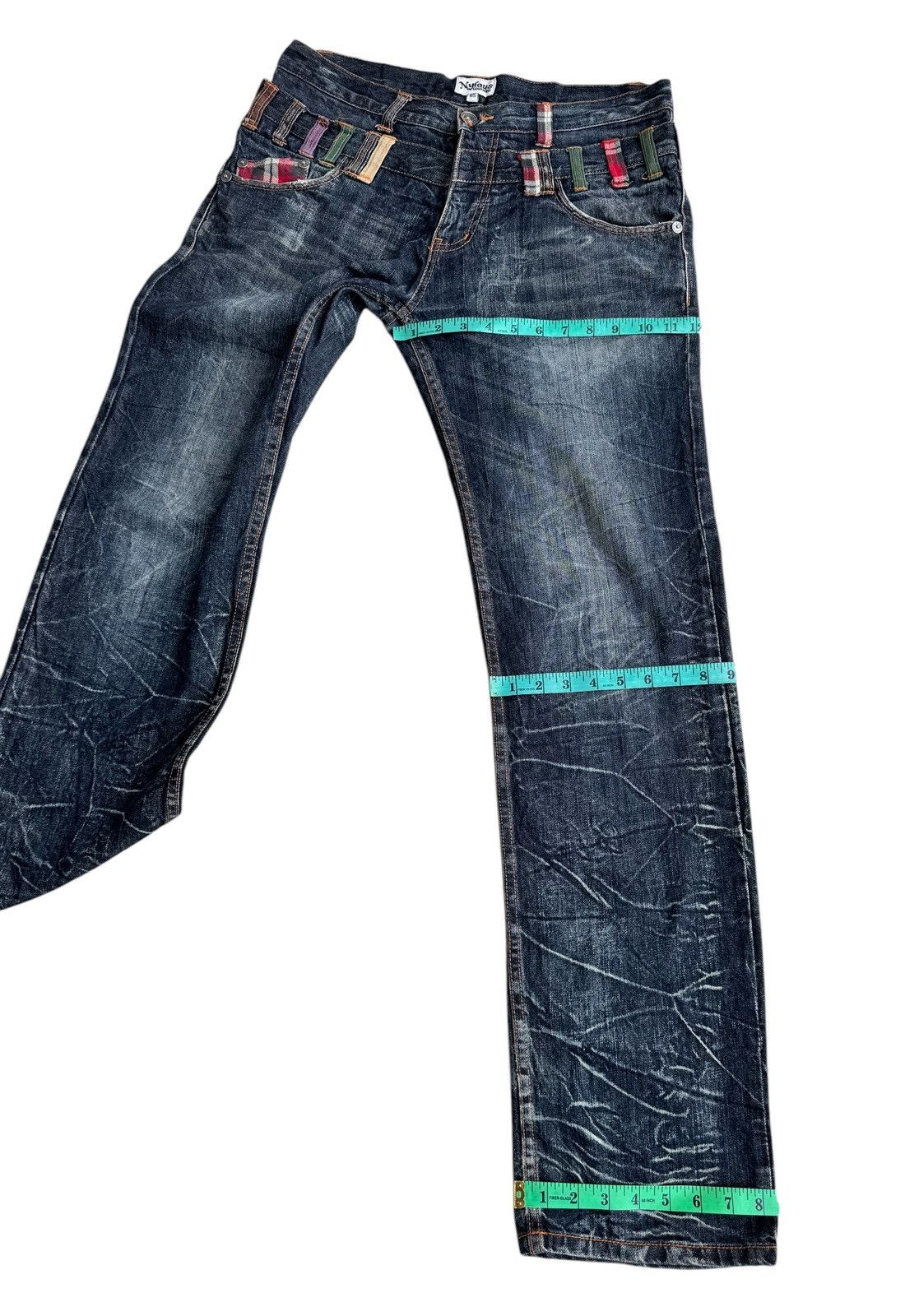 Japanese Brand 🔥Japanese Brand Nylaus Double Waist Distressed Jeans Size US 34 / EU 50 - 14 Thumbnail