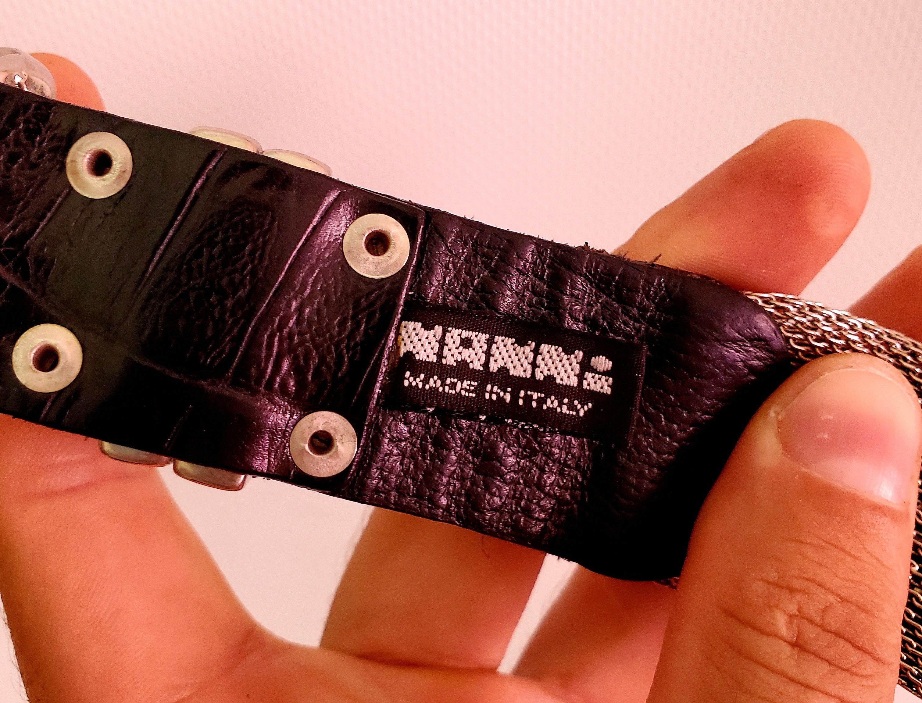 Other Rare Nanni Leather Metal Belt Embellished 75/30 length 83 cm Size ONE SIZE - 5 Thumbnail