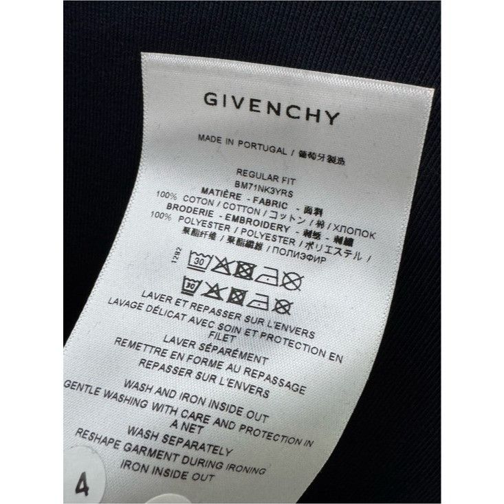 Givenchy Givenchy Lettering-Print T-Shirt Navy Blue White Men’s Small Size US S / EU 44-46 / 1 - 6 Thumbnail