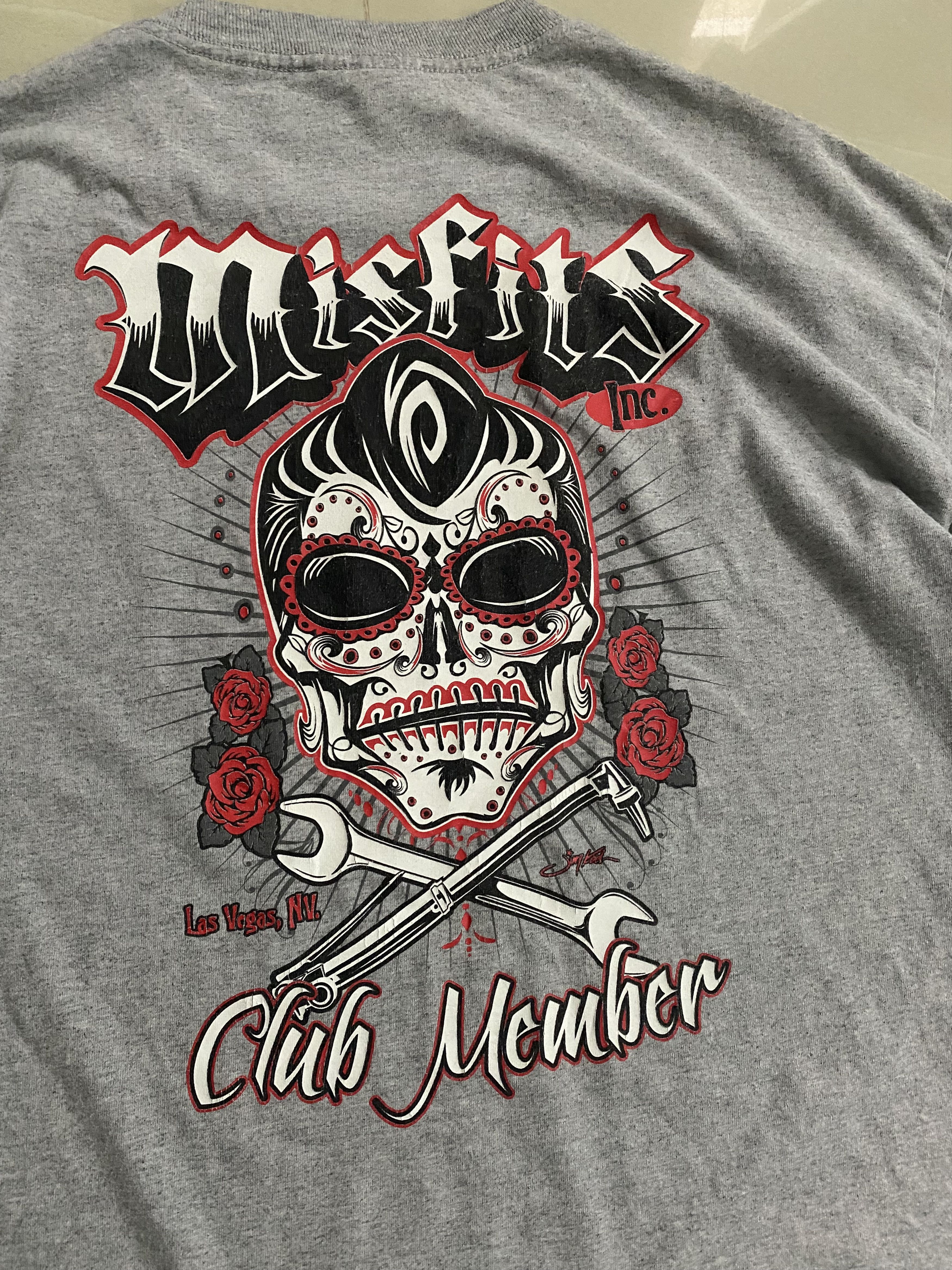 Band Tees Vintage Misfits Club Member Las Vegas Size US XL / EU 56 / 4 - 3 Thumbnail