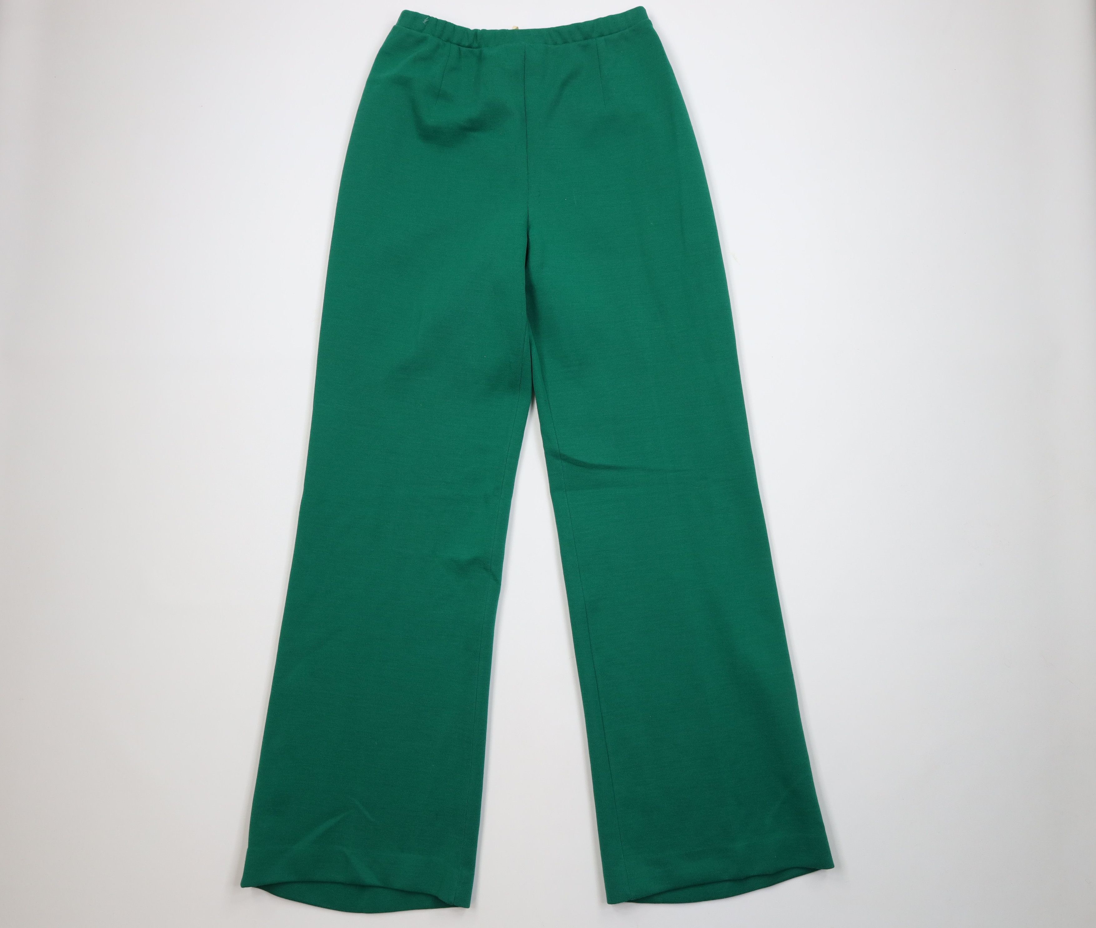 Vintage Vintage 70s Streetwear Wide Leg Bell Bottoms Pants Green USA Size 36" / US 14 / IT 50 - 9 Thumbnail