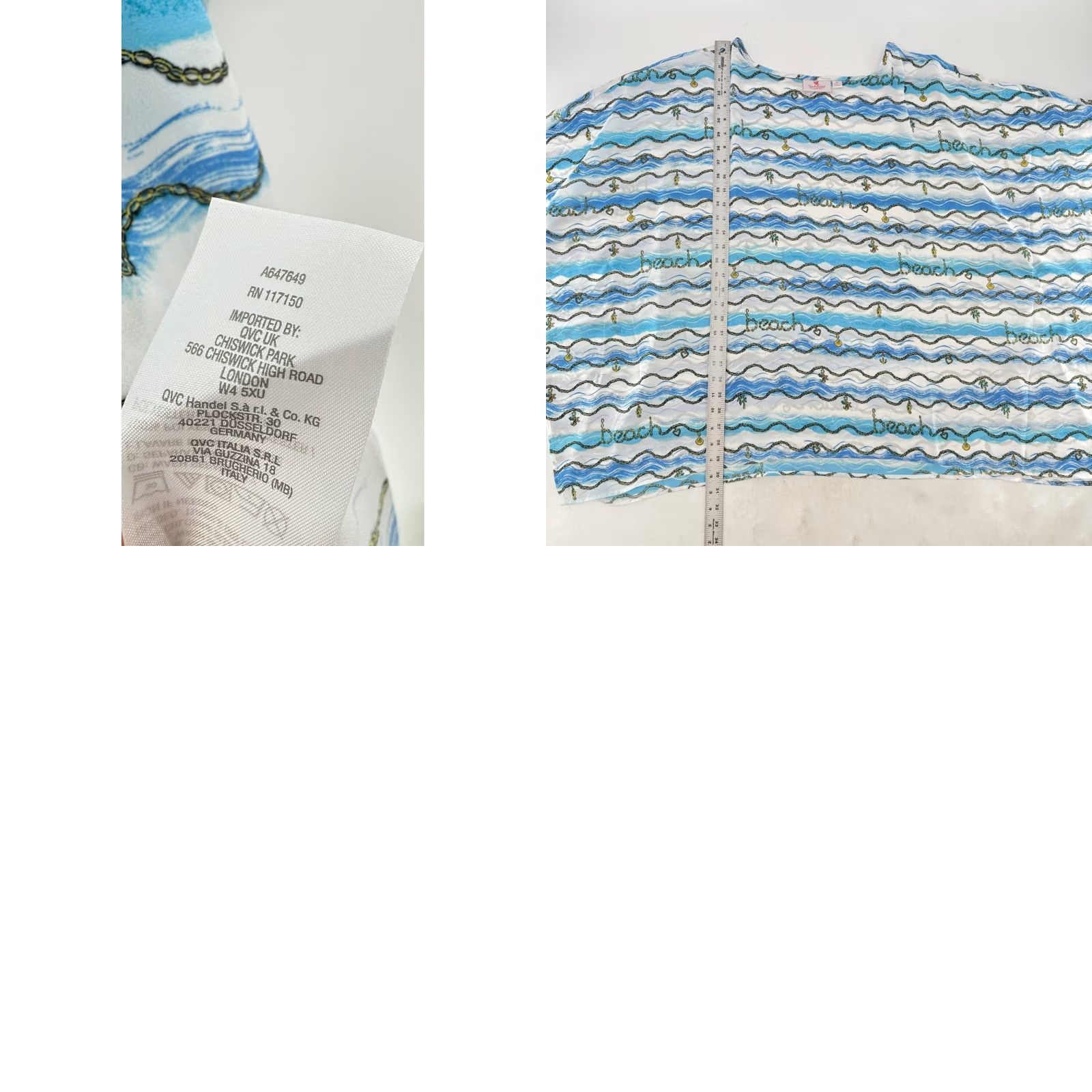 Quacker Factory Quacker Factory Plus Size Beach Print Swim Cover Up Top Size XXL / US 16-18 / IT 52-54 - 8 Thumbnail
