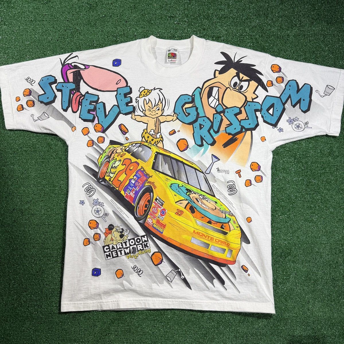 Vintage 1996 Cartoon Network NASCAR Steve Grissom Tee XL Size US XL / EU 56 / 4 - 11 Thumbnail