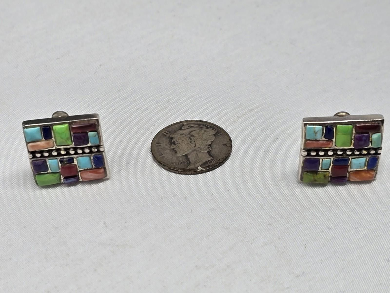 Studio D'Artisan Vintage Handmade 925 Sterling Silver Artisan Earrings Size ONE SIZE - 3 Thumbnail