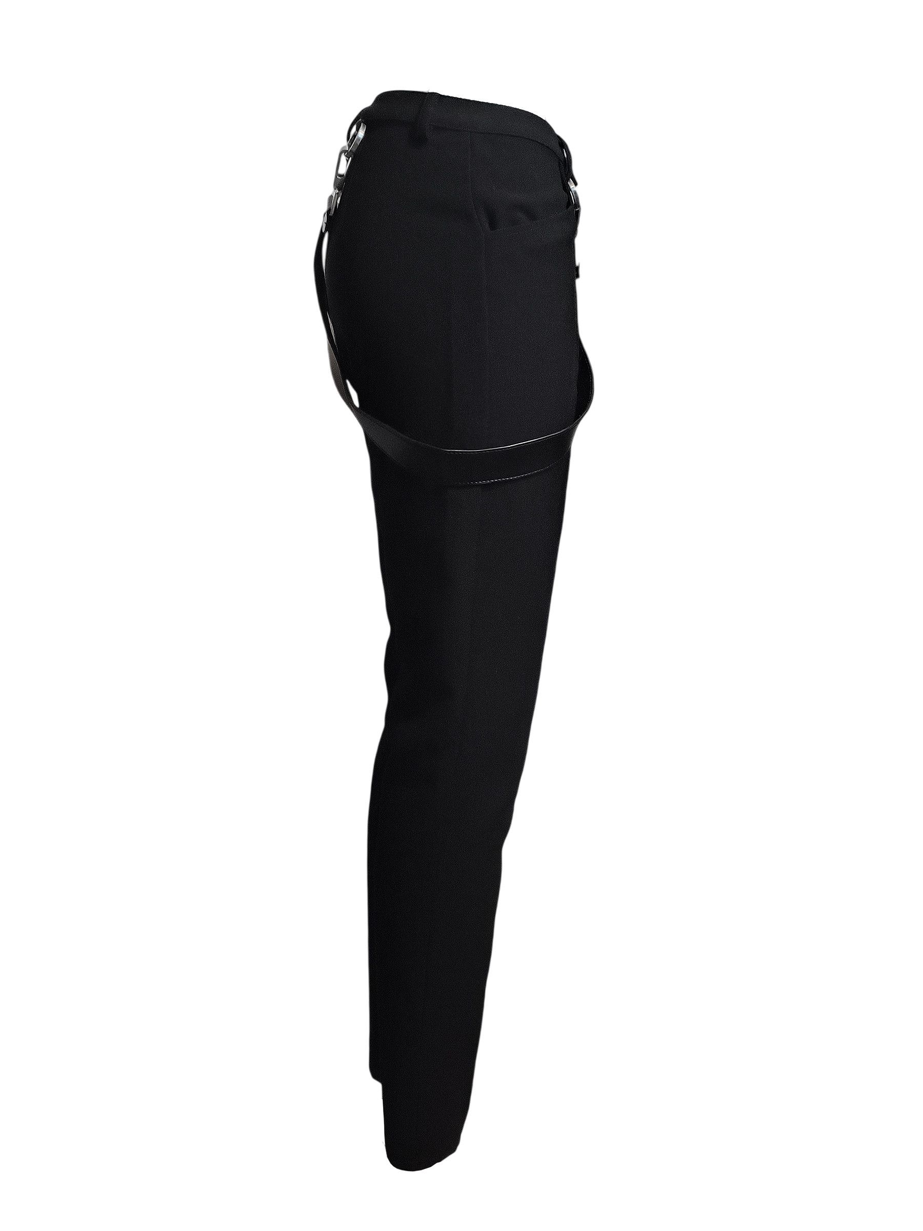 Pieces Uniques PIÈCES UNIQUES AW19 'MOON & SUN' BLACK BONDAGE TROUSERS Size 25" / US 0 / IT 36 - 2 Thumbnail