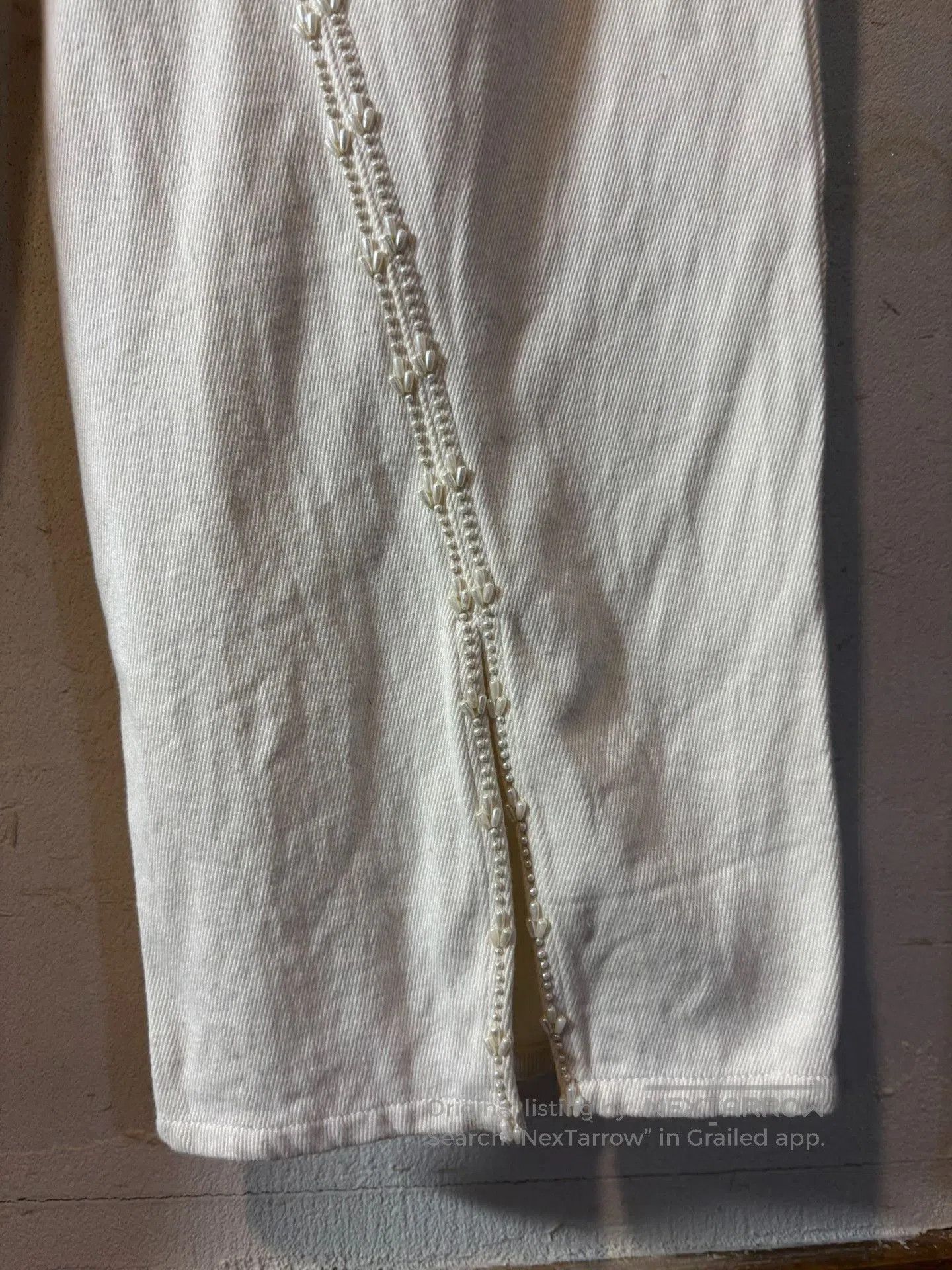 Kartik Research Karu Research White Split Painter Pants. Size 31" - 5 Thumbnail