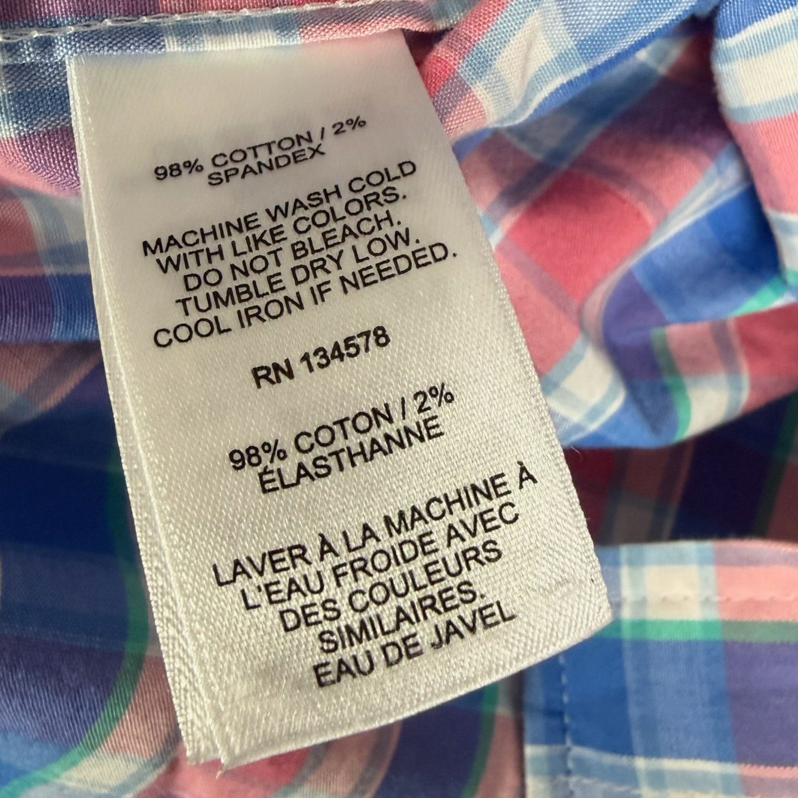 Vineyard Vines Vineyard Vines Gingham Men's Large Button Down Preppy Shirt Size US L / EU 52-54 / 3 - 5 Thumbnail