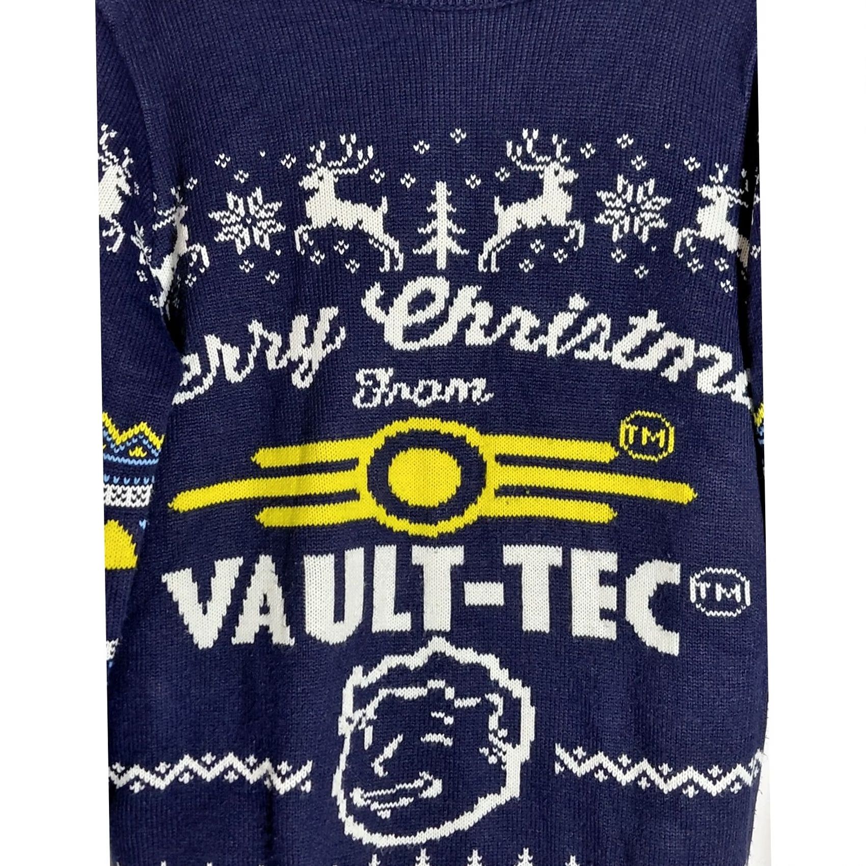Vintage Numskull Fallout 4 Vault-Tec Christmas Sweater XS Blue Graphic Print Knit Size US XS / EU 42 / 0 - 3 Thumbnail