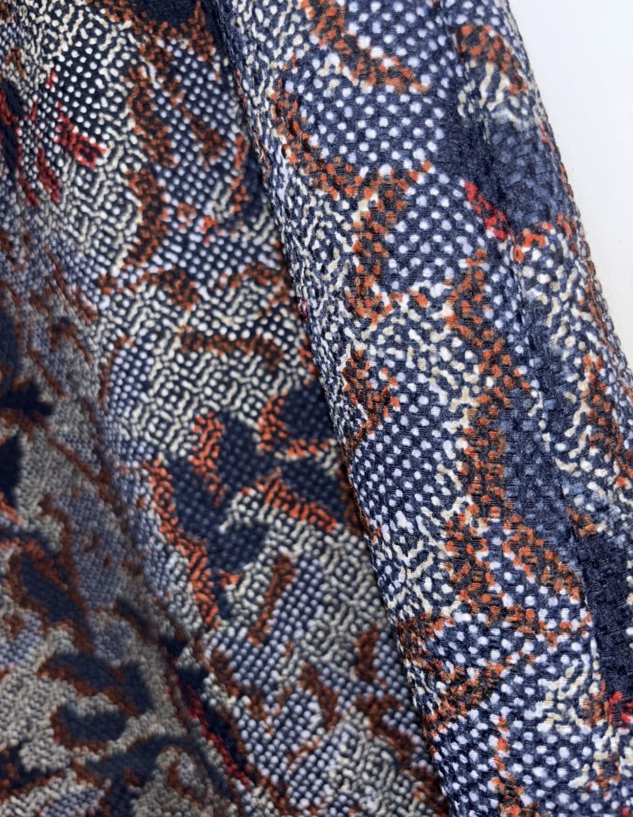 Tory Burch Tory Burch Dahlia Navy Pixelated Brocade Print Mini Dress Size XS / US 0-2 / IT 36-38 - 11 Thumbnail