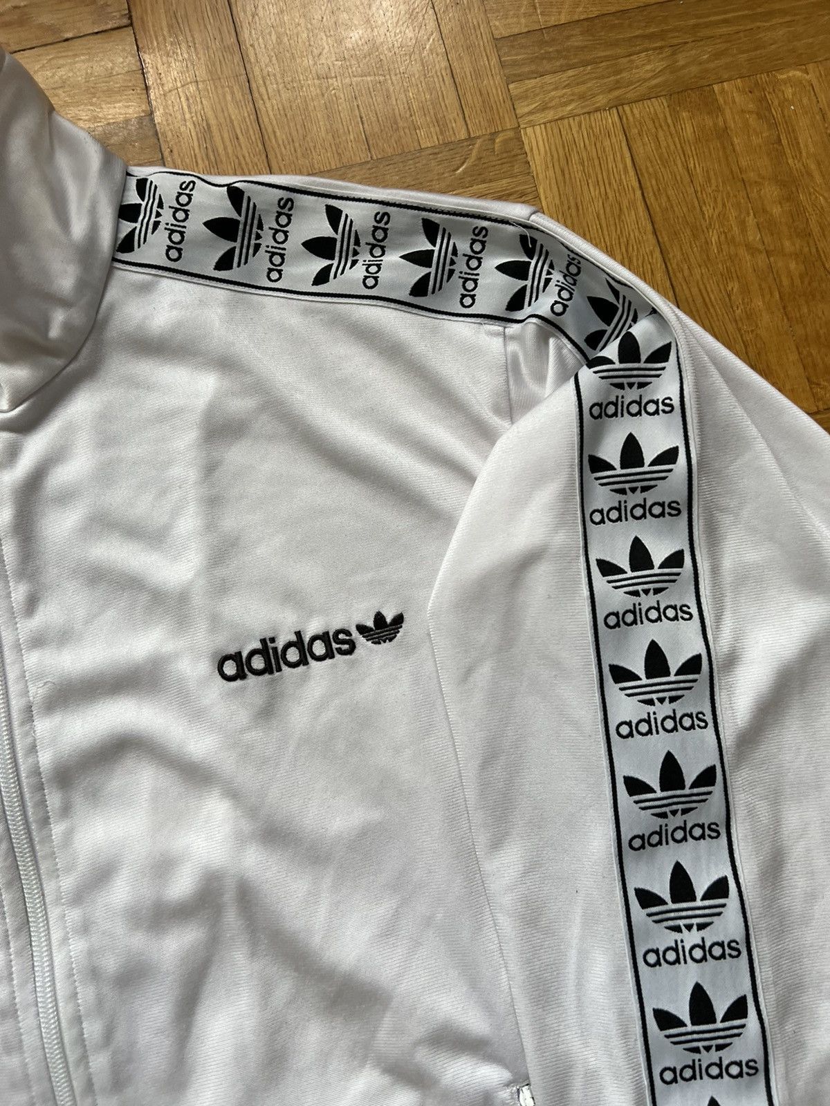 Adidas × Vintage Sweatshirt Adidas Lampas Multi Logo Zipped Vintage 90’s 00’s Size US M / EU 48-50 / 2 - 4 Thumbnail