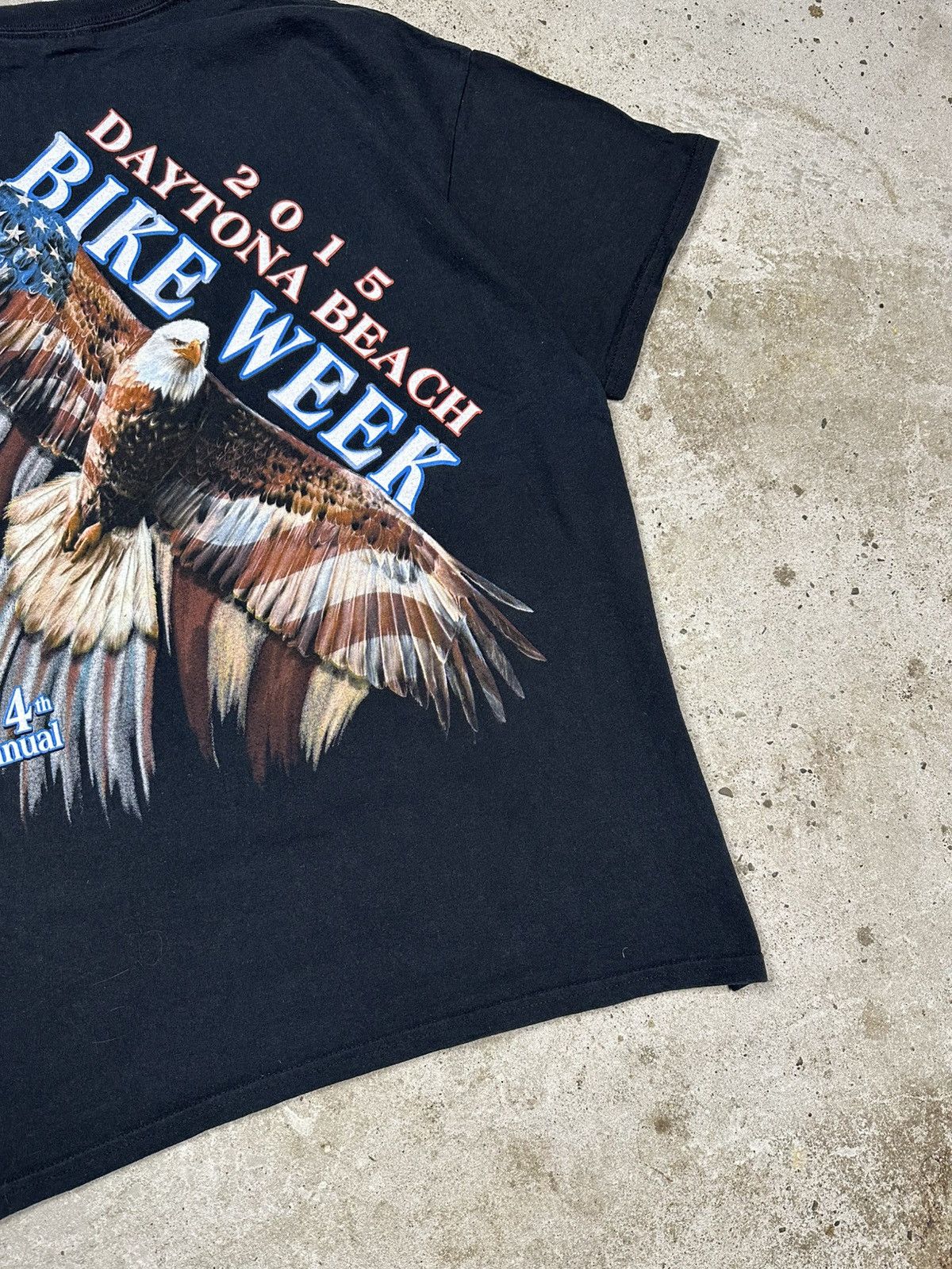 Harley Davidson Vintage Bike Week Daytona Beach Harley Moto Print T Shirt Size US XL / EU 56 / 4 - 9 Thumbnail