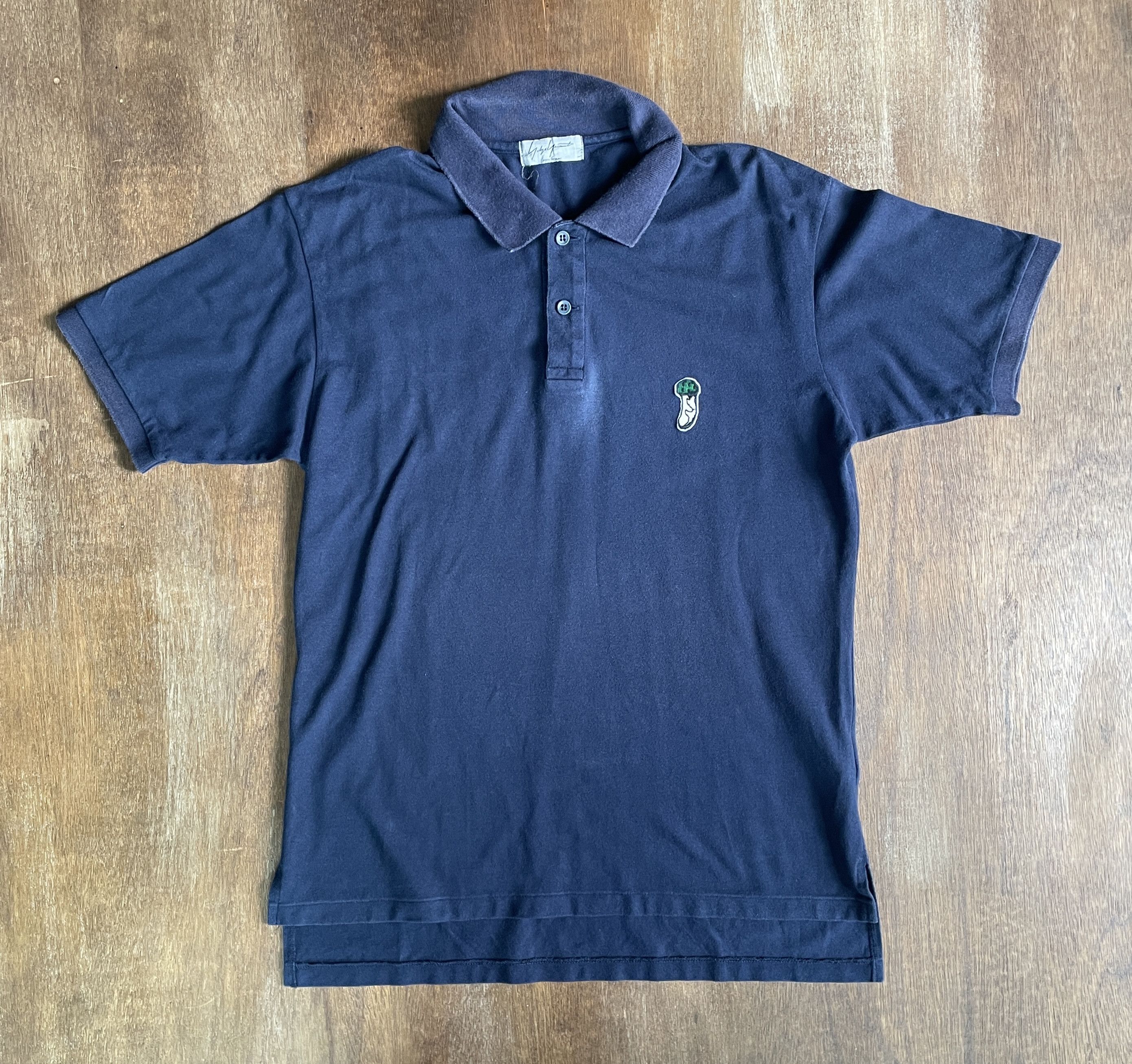 Yohji Yamamoto YOHJI YAMAMOTO POUR HOMME White Polo Shirt 90's