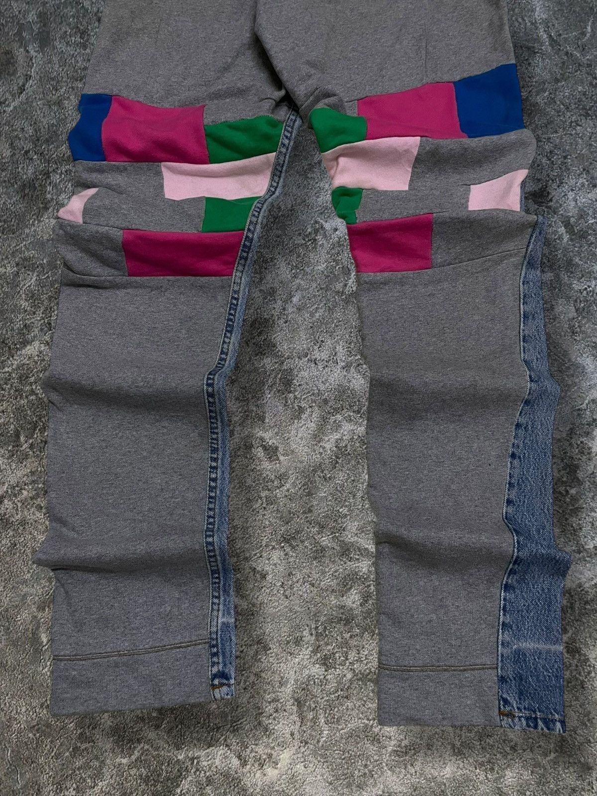 Japanese Brand Vintage Japan Designer 90’s H&+KB Denim Rebuild Sweatpant Size US 28 / EU 44 - 9 Thumbnail