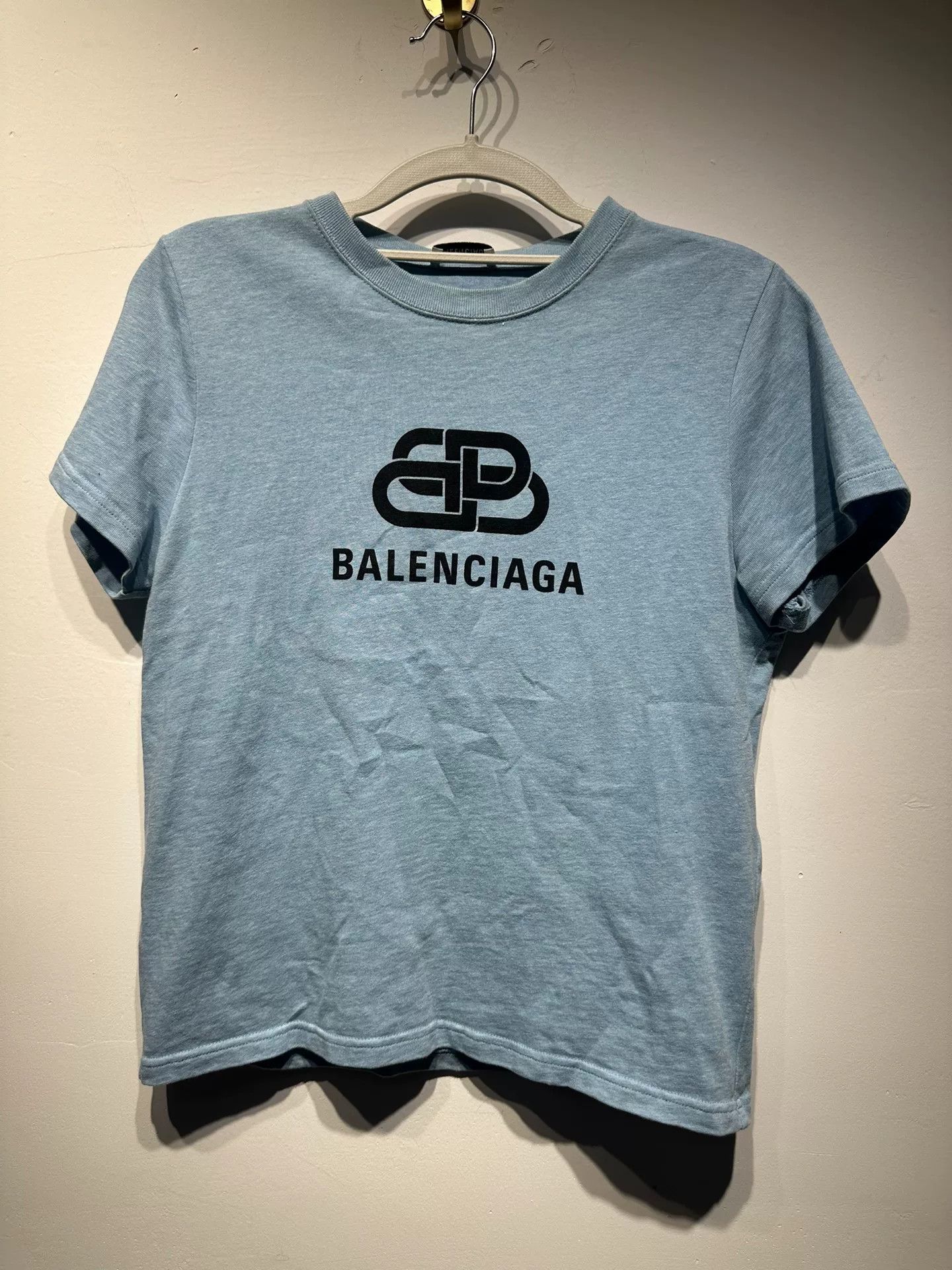 Balenciaga Balenciaga Retro Printed Blue T-Shirt M Women Size M / US 6-8 / IT 42-44 - 1 Thumbnail