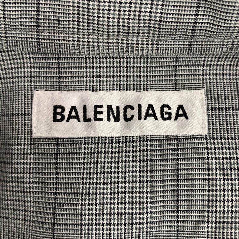Balenciaga Balenciaga size 32 Grey plaid logo monogrammed cotton lace Size S / US 4 / IT 40 - 5 Thumbnail