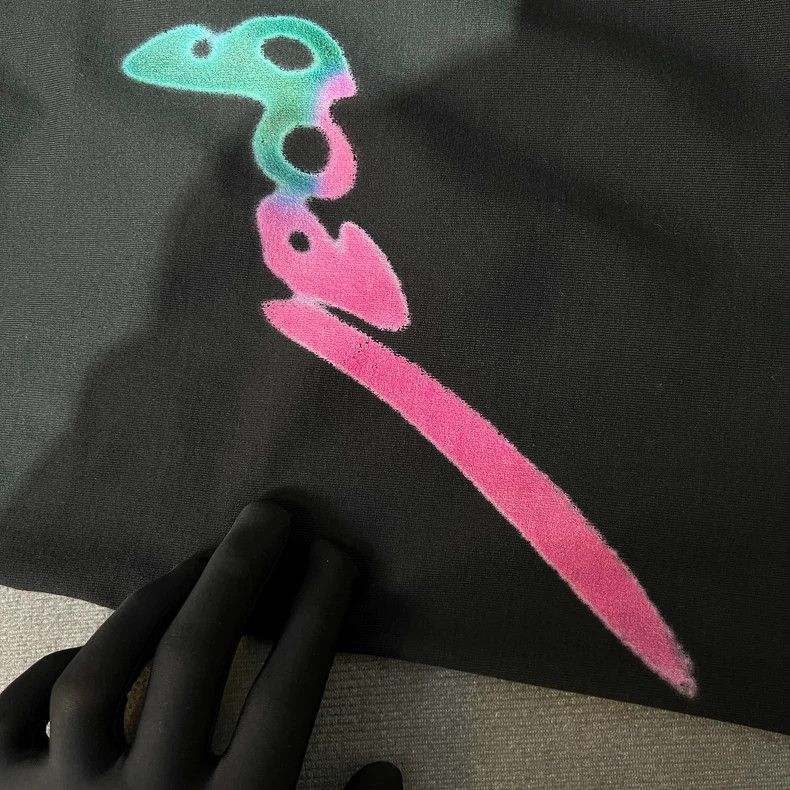 Louis Vuitton Louis Vuitton Black End Goal Neon Rainbow Letter Short Slee Size US XL / EU 56 / 4 - 4 Thumbnail