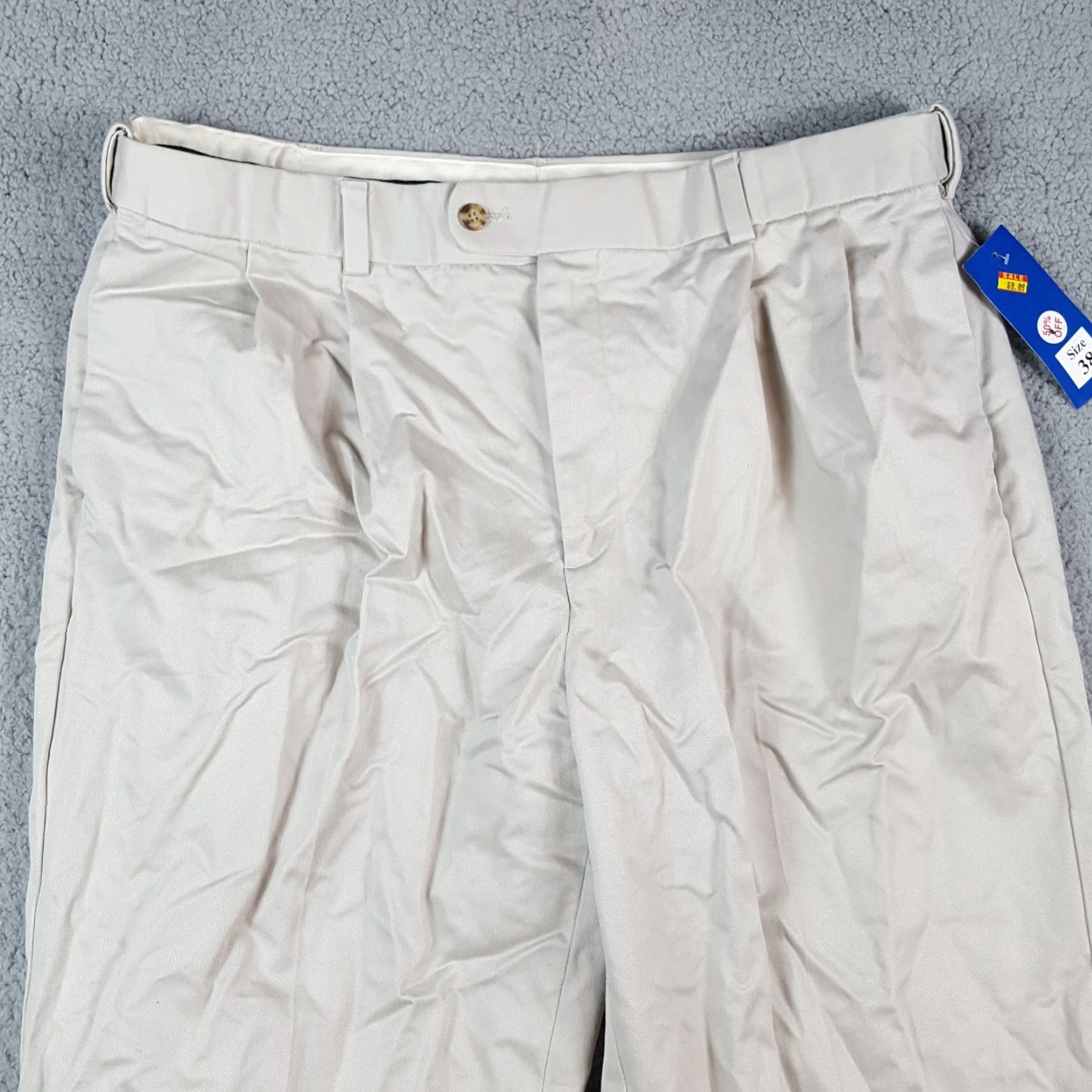 Vintage Vintage Alan Flusser Khaki Chino Pants Men’s Size 38x30 Retro Casual Tapered Fit Size US 38 / EU 54 - 2 Thumbnail