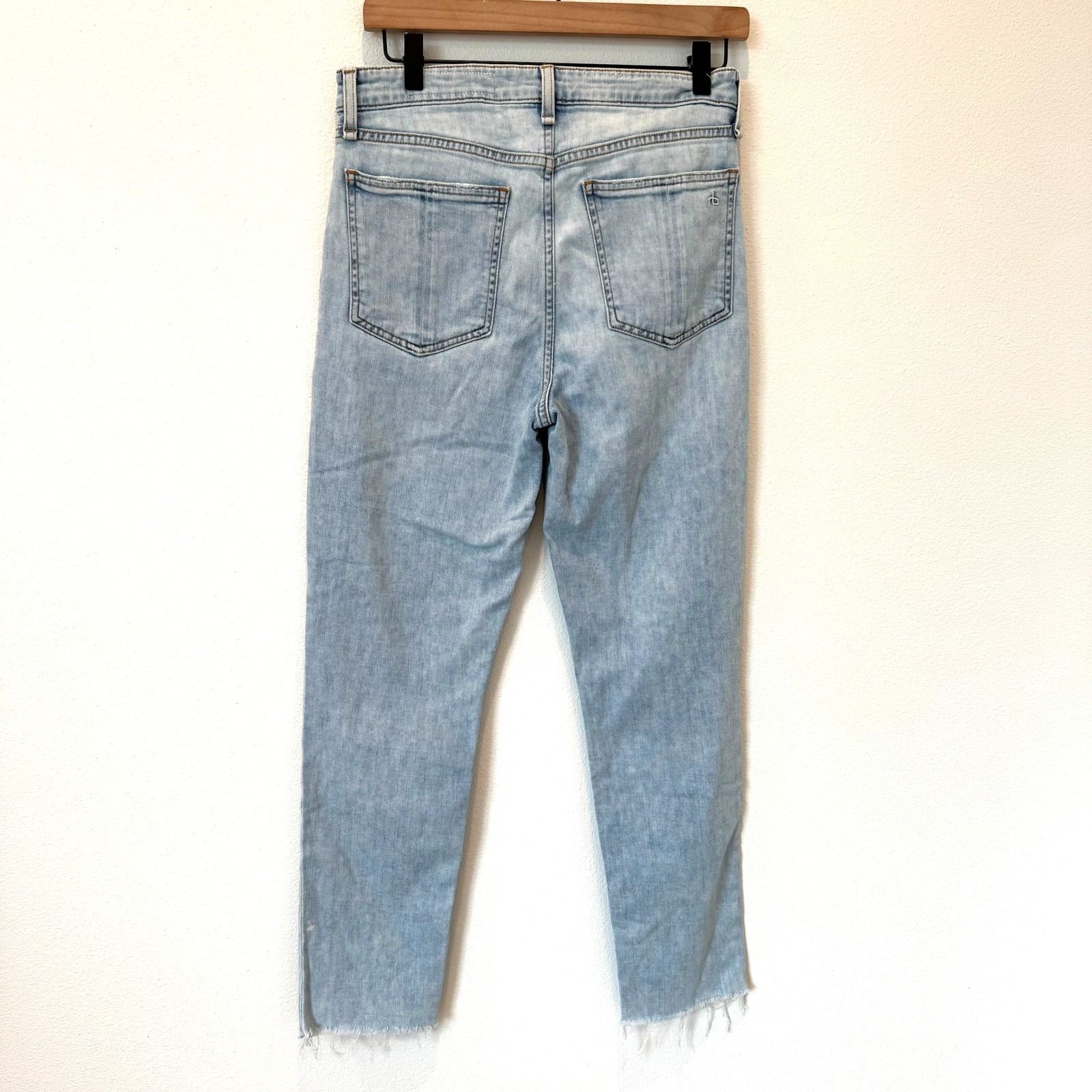 Rag & Bone Rag & Bone Nina Ripped High Waist Ankle Cigarette Jeans Jade Size 27" / US 4 / IT 40 - 3 Thumbnail