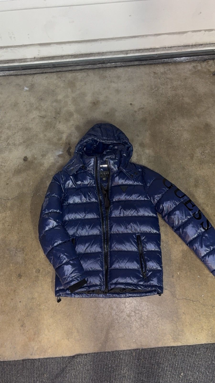 Guess GUESS Blue Puffer Jacket (With Detachable Hood) Size US XS / EU 42 / 0 - 1 Thumbnail