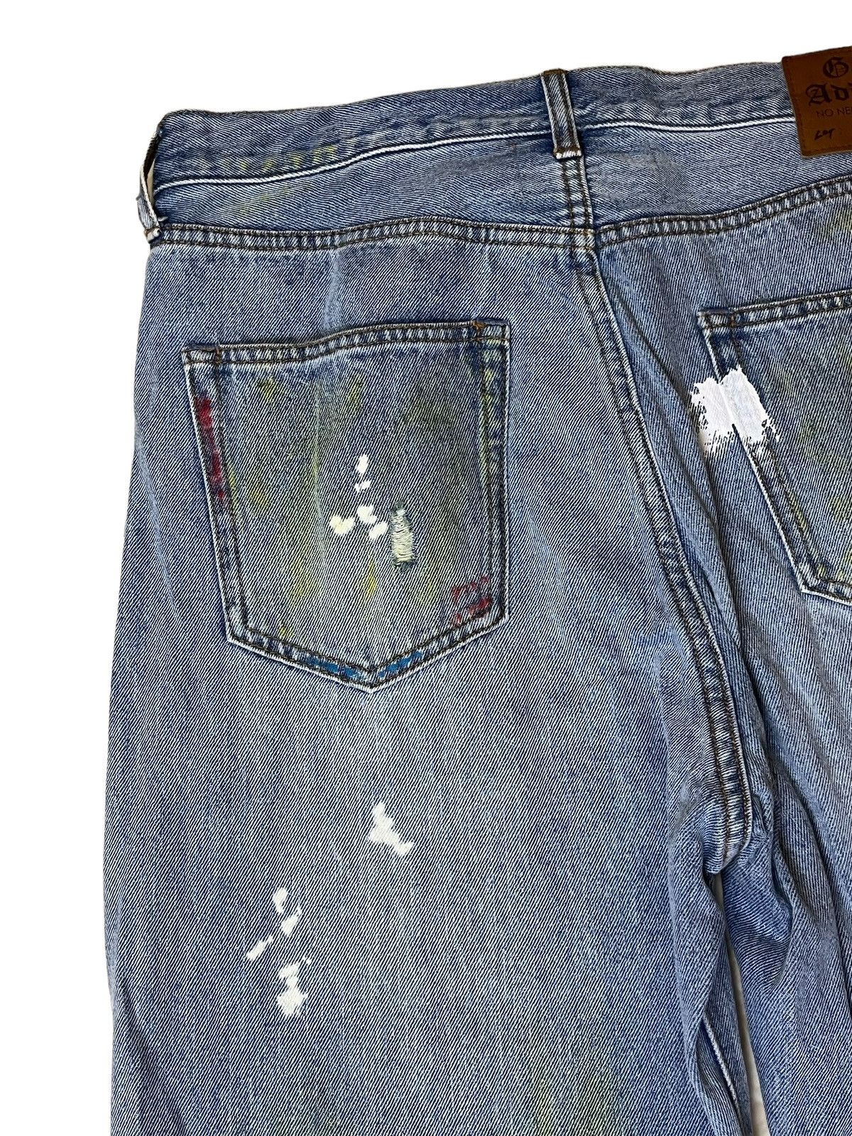 Japanese Brand BAGGY🔥🔥GALLIS ADDICTION COLOURFULL PAINT WIDE JEANS Size US 33 - 8 Thumbnail