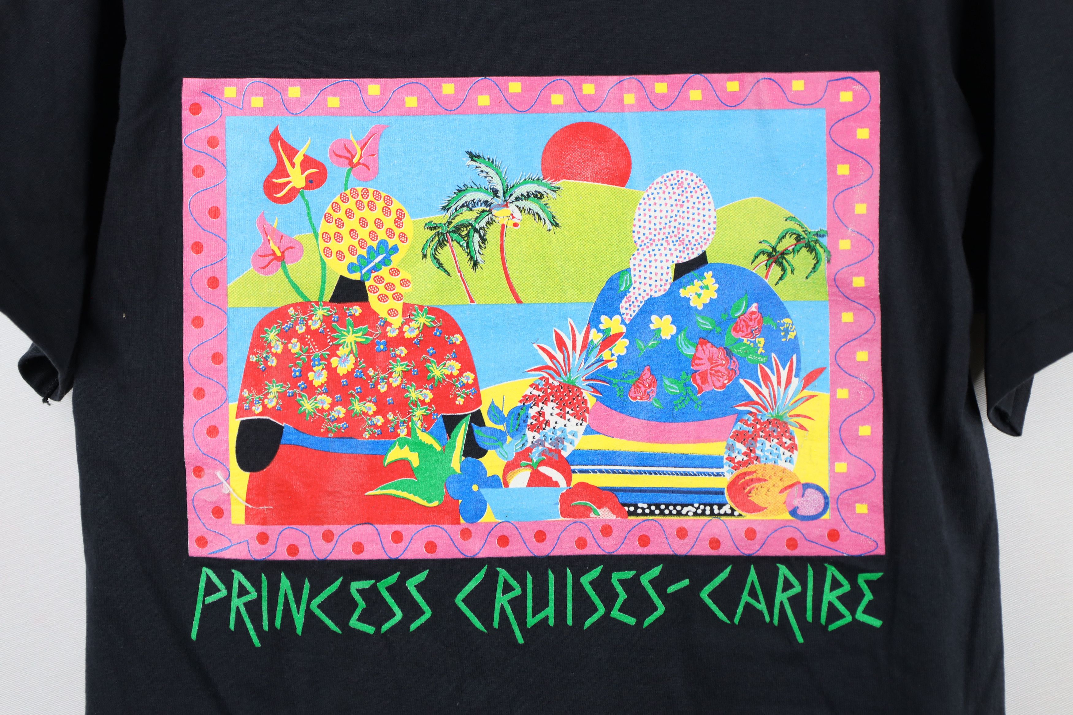 Vintage Vintage 90s Streetwear Princess Cruises Caribe T-Shirt USA Size M / US 6-8 / IT 42-44 - 4 Thumbnail